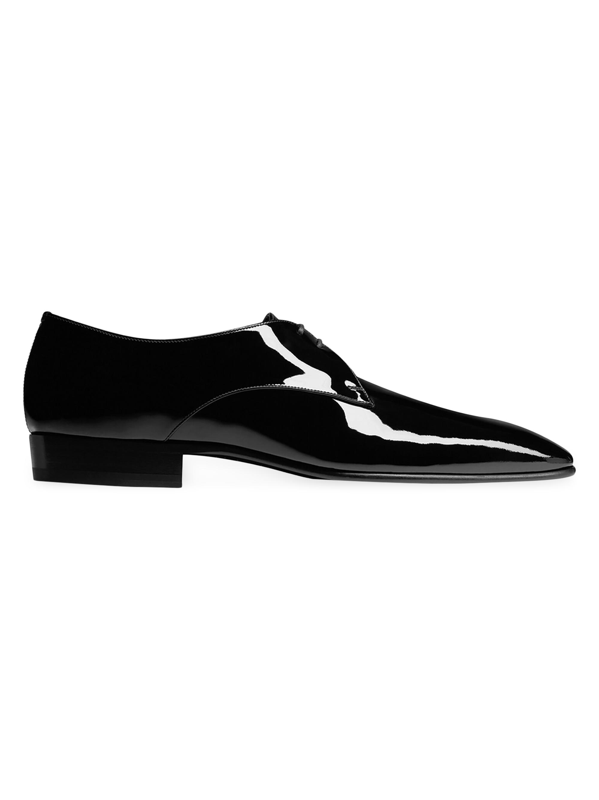 Saint Laurent Men's Gabriel Derbies in Patent Leather - Black