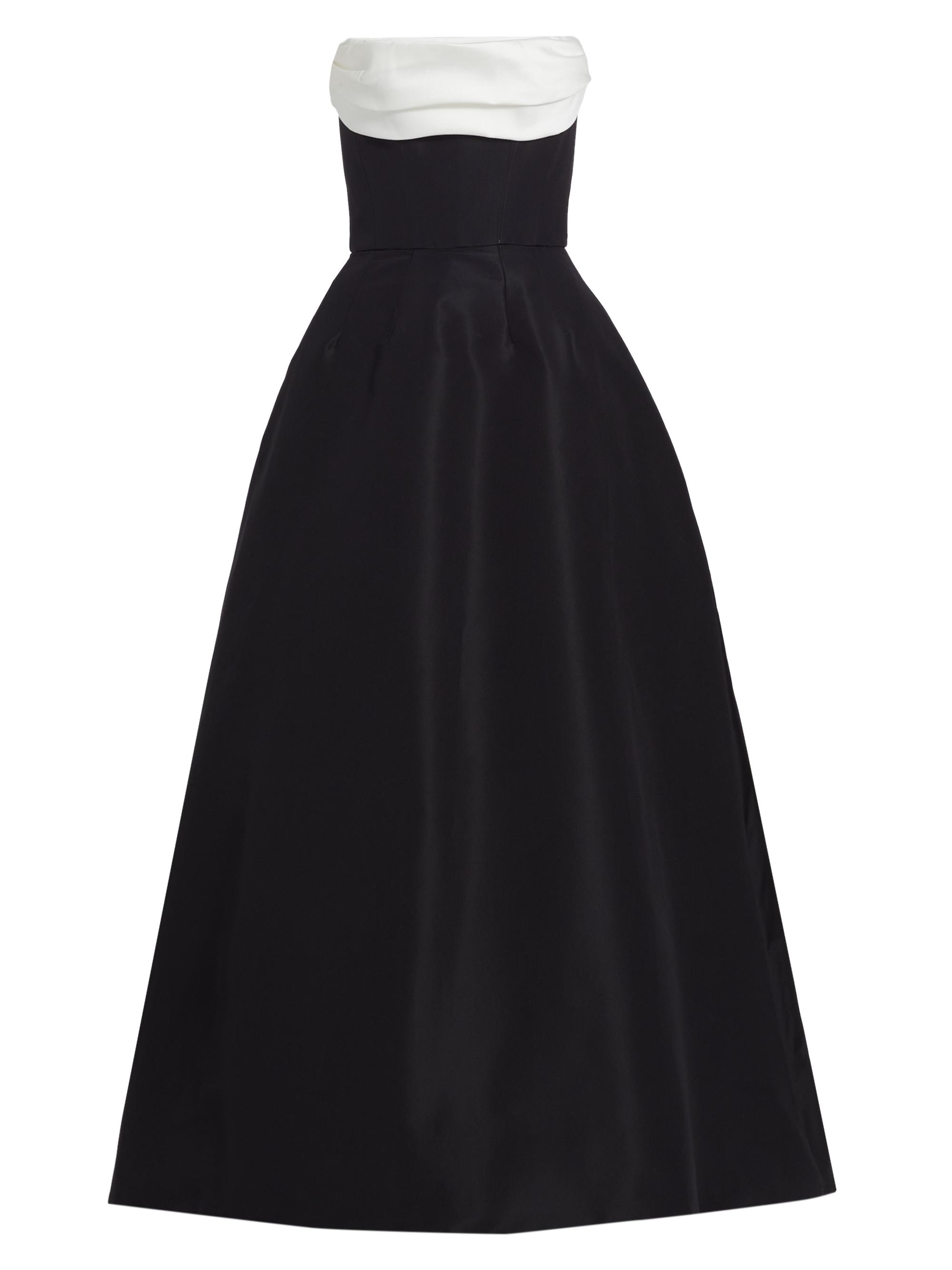 Monique Lhuillier Women's Strapless Draped Ballgown - Silk White Noir