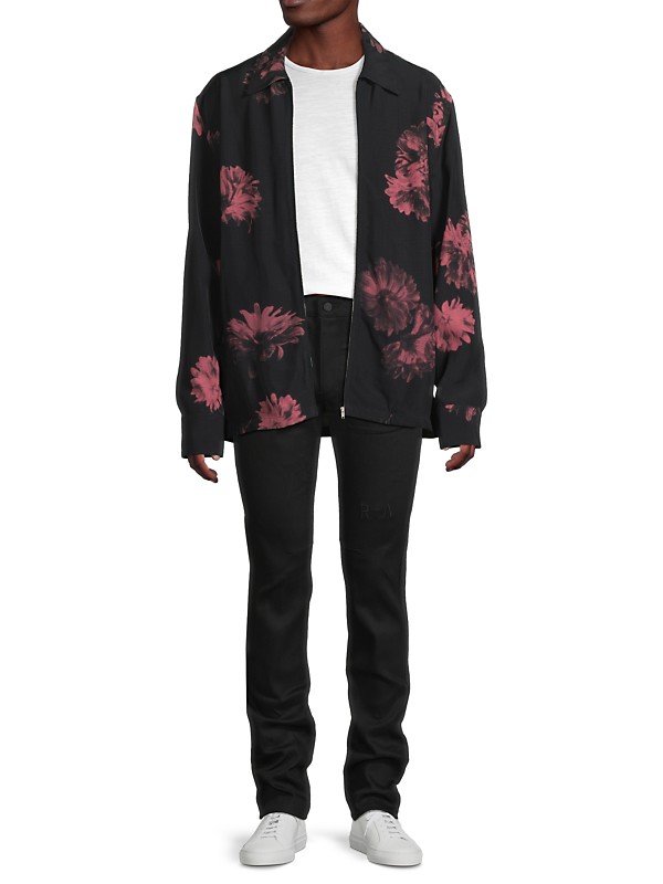 Shop Jil Sander Floral Full-Zip Jacket | Saks Fifth Avenue Shop Jil Sander Floral Full-Zip Jacket | Saks Fifth Avenue