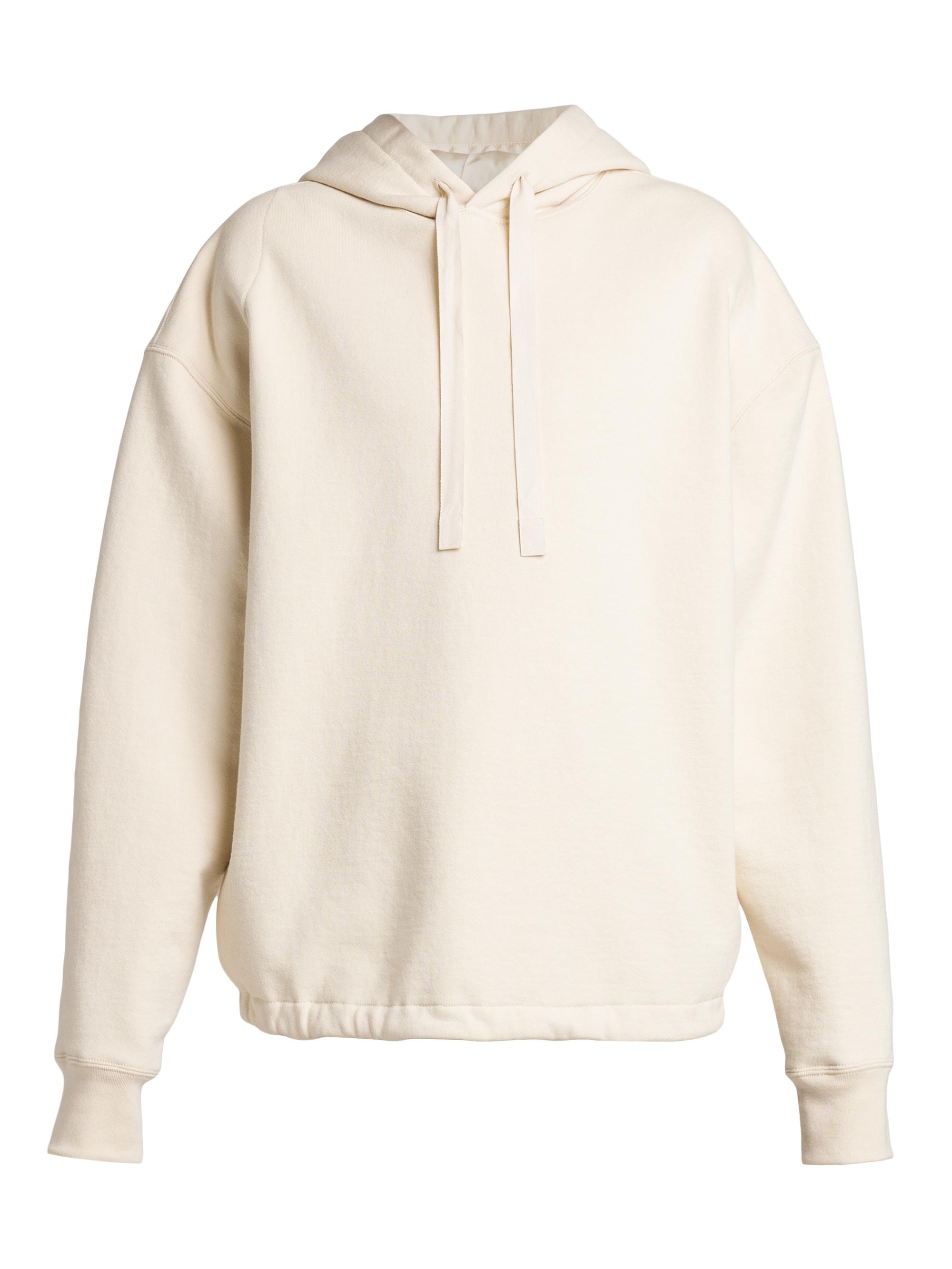 Jil Sander Men's Stretch-Cotton Drawstring Hoodie - Custard