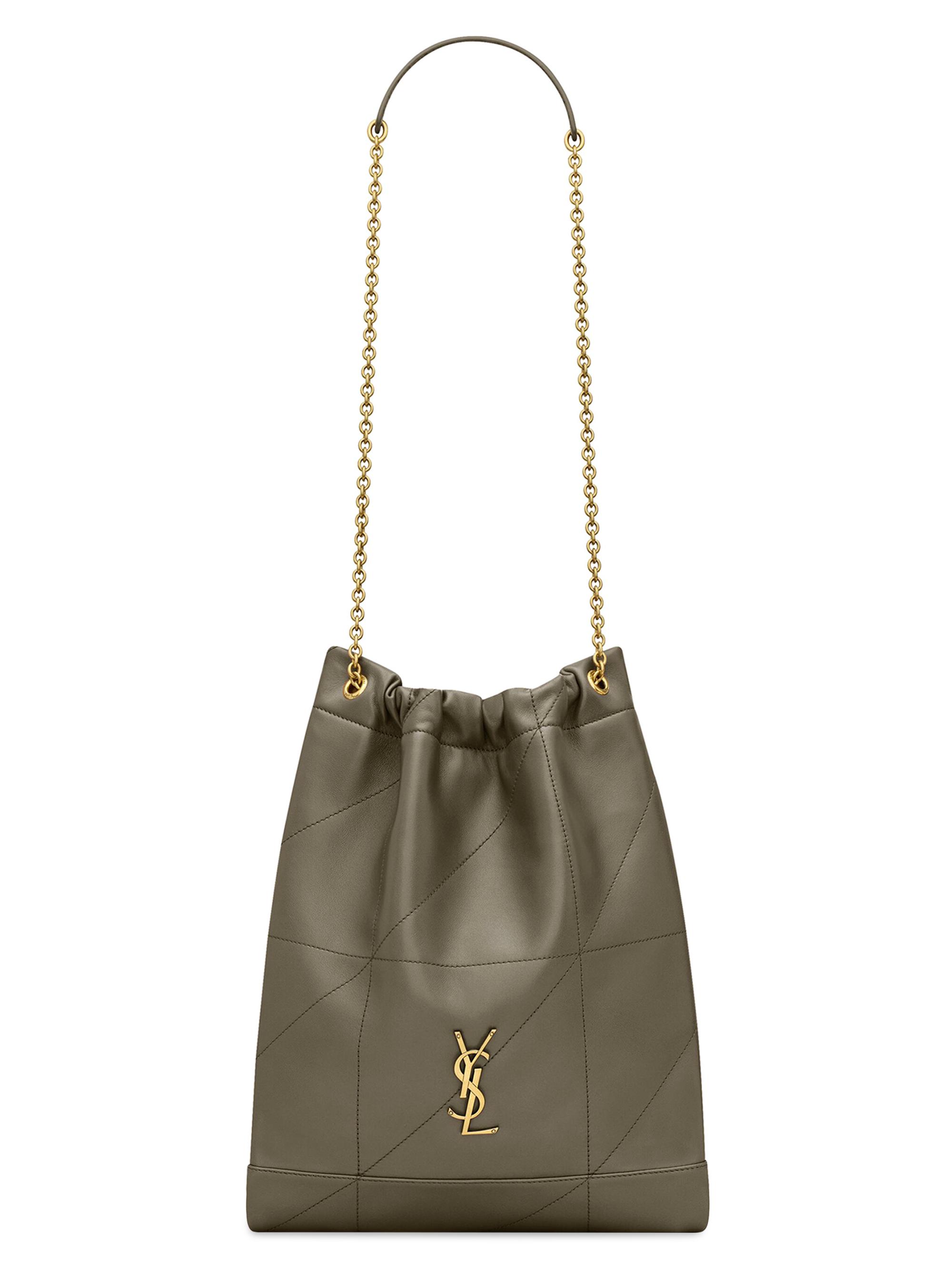 Saint Laurent Women's Jamie 4.3 Pochon in Lambskin Shoulder Bags - Light Musk