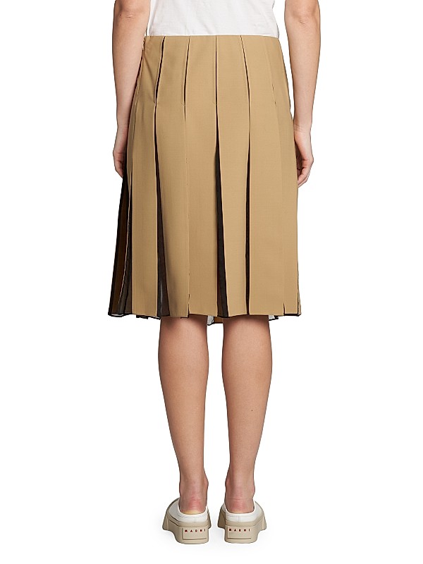 Shop Marni A-Line Pleated Midi-Skirt | Saks Fifth Avenue Shop Marni A-Line Pleated Midi-Skirt | Saks Fifth Avenue