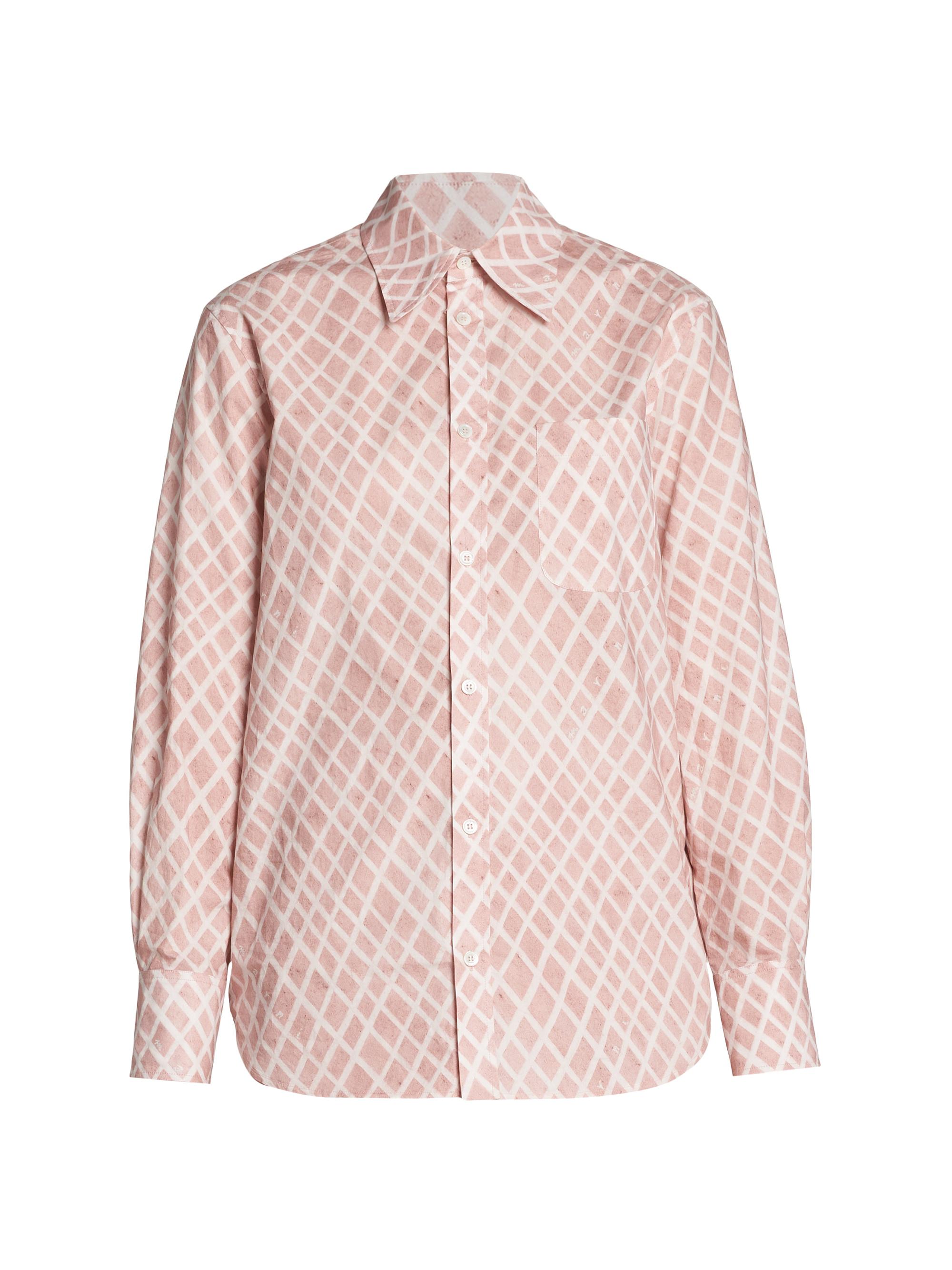 Marni Women's Geometric Cotton Shirt - Antique Rose