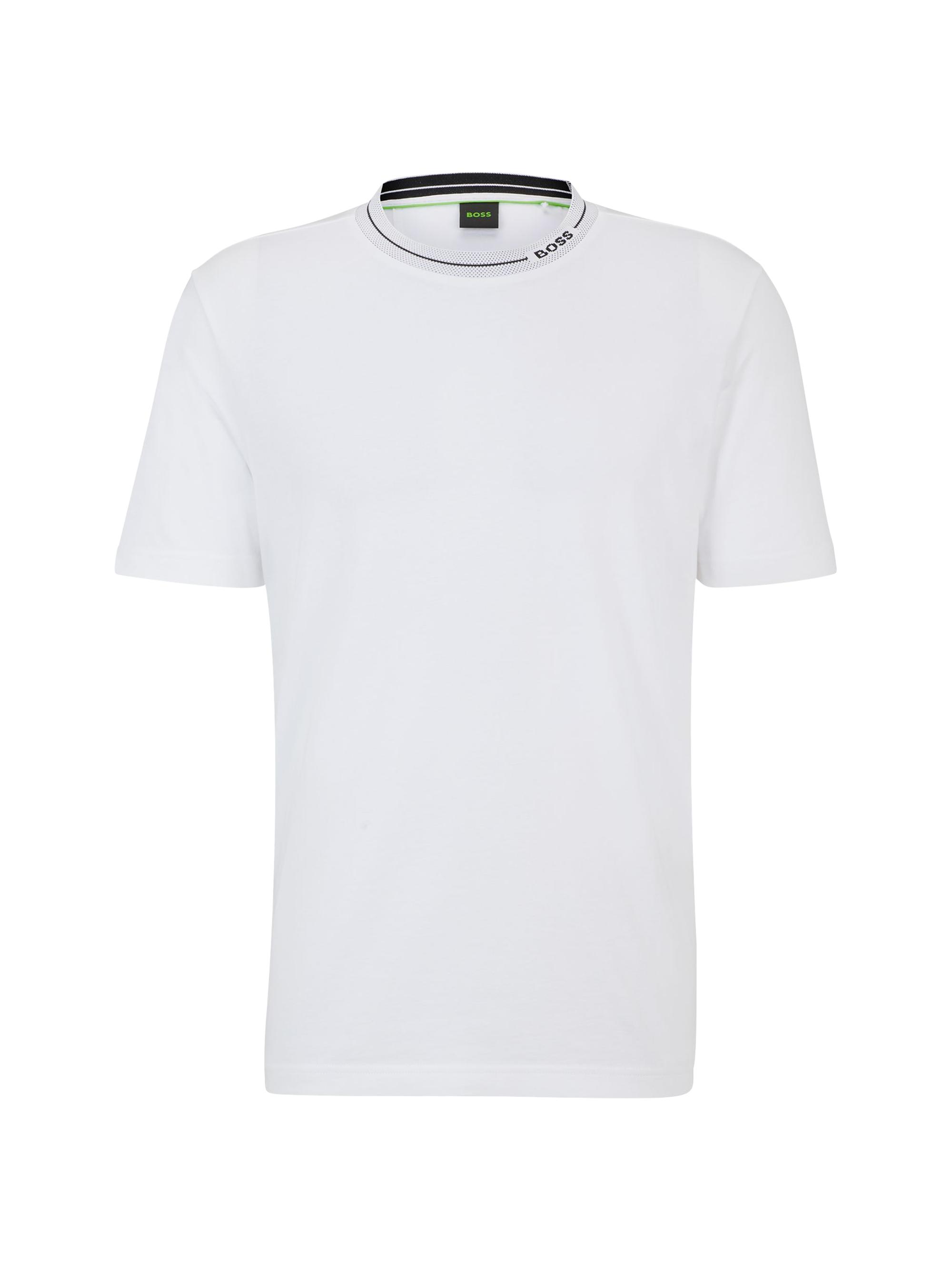 BOSS Men's Cotton-Jersey Regular-Fit T-Shirt - White
