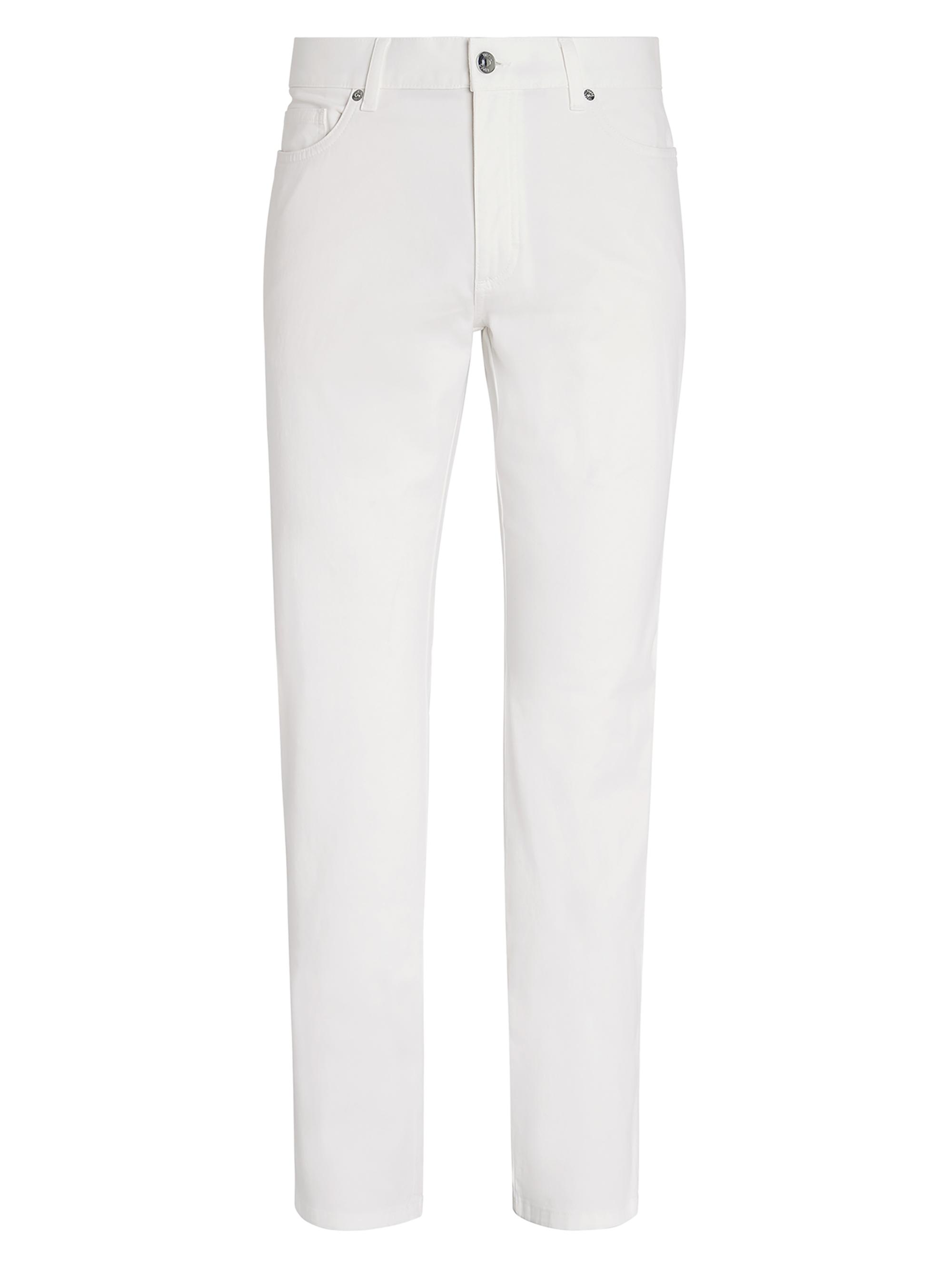 ZEGNA Men's Stretch Cotton Roccia Jeans - White