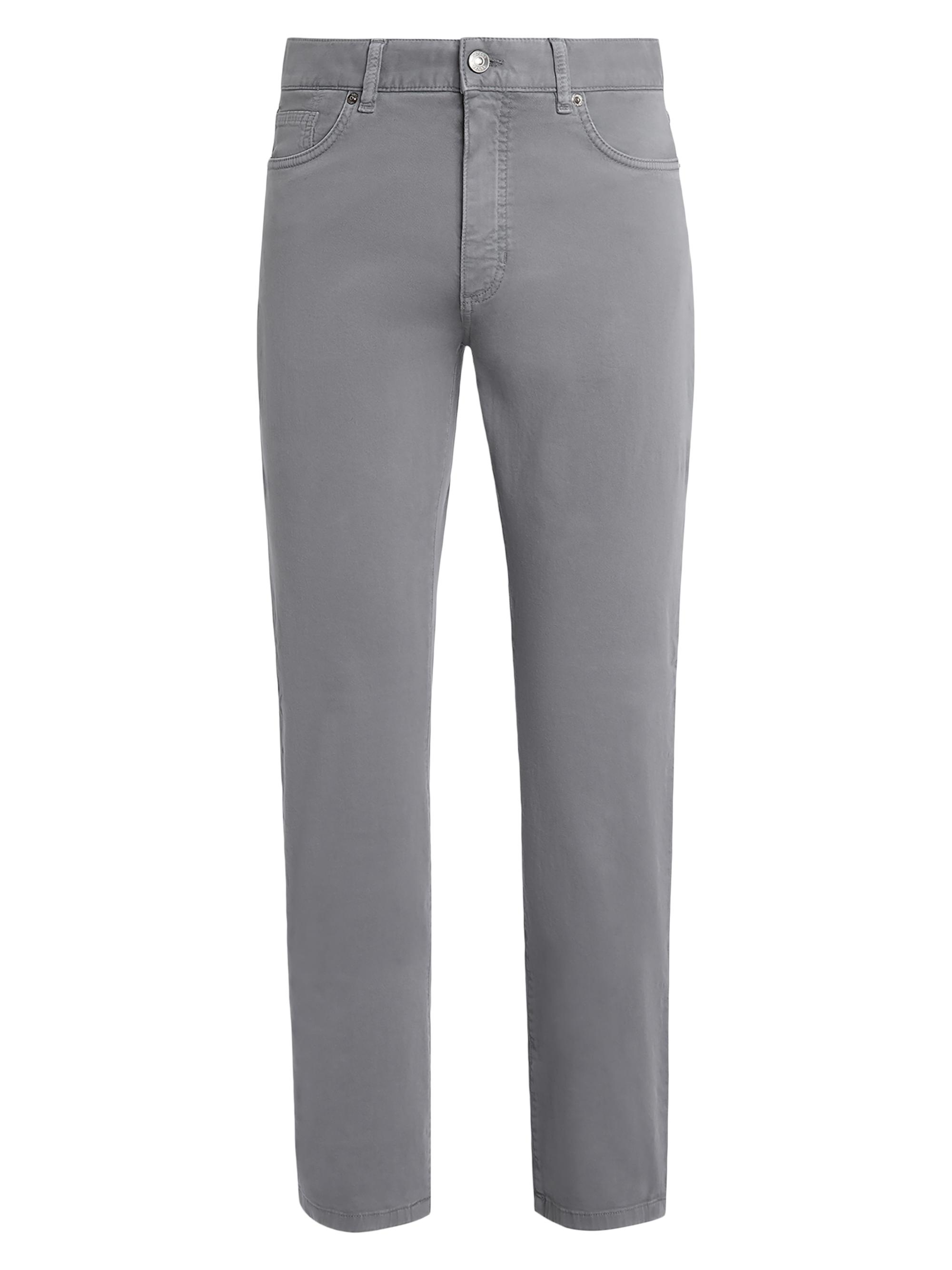 ZEGNA Men's Stretch Cotton Roccia Jeans - Light Grey