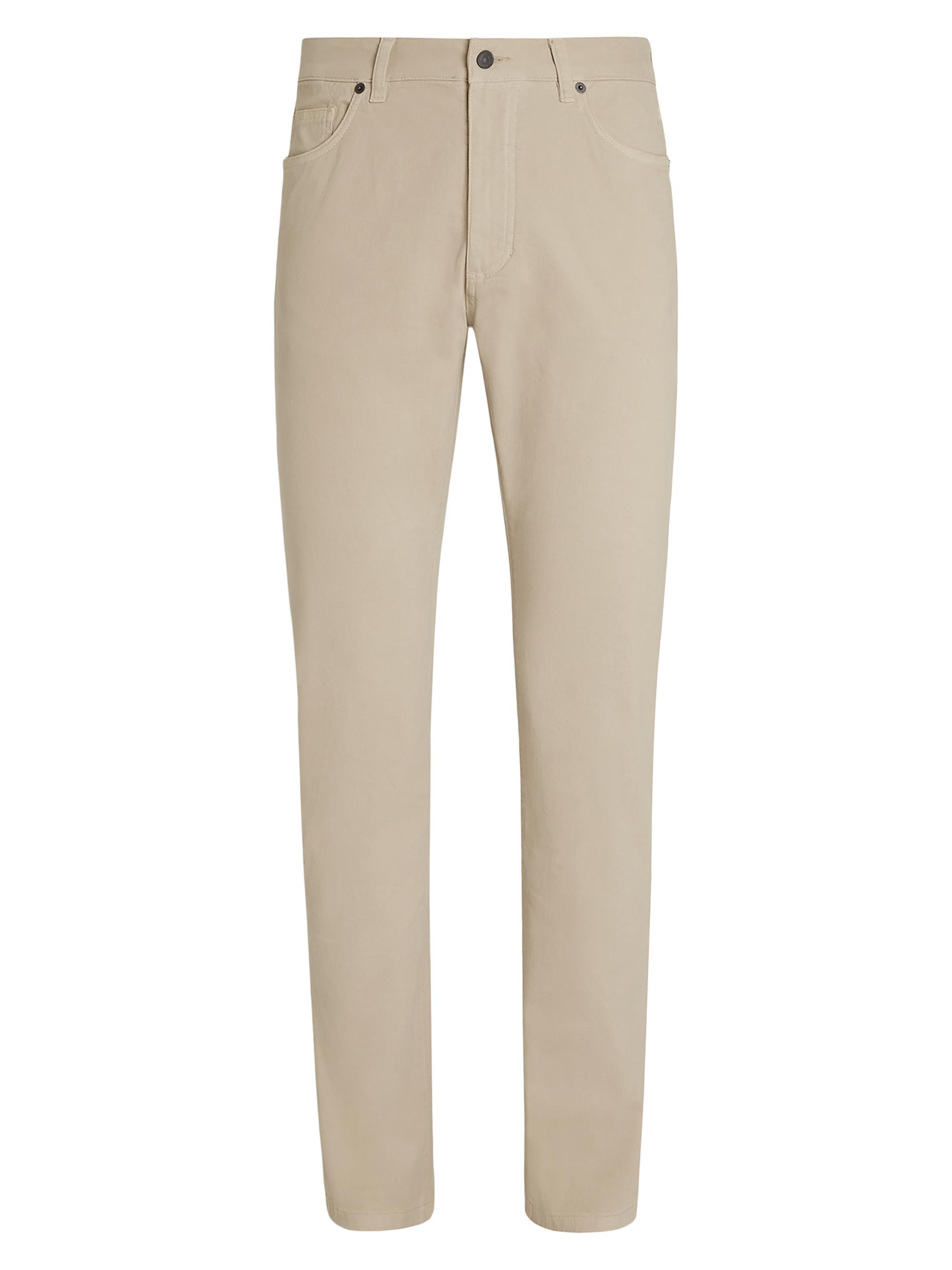 ZEGNA Men's Stretch Cotton Roccia Jeans - Beige