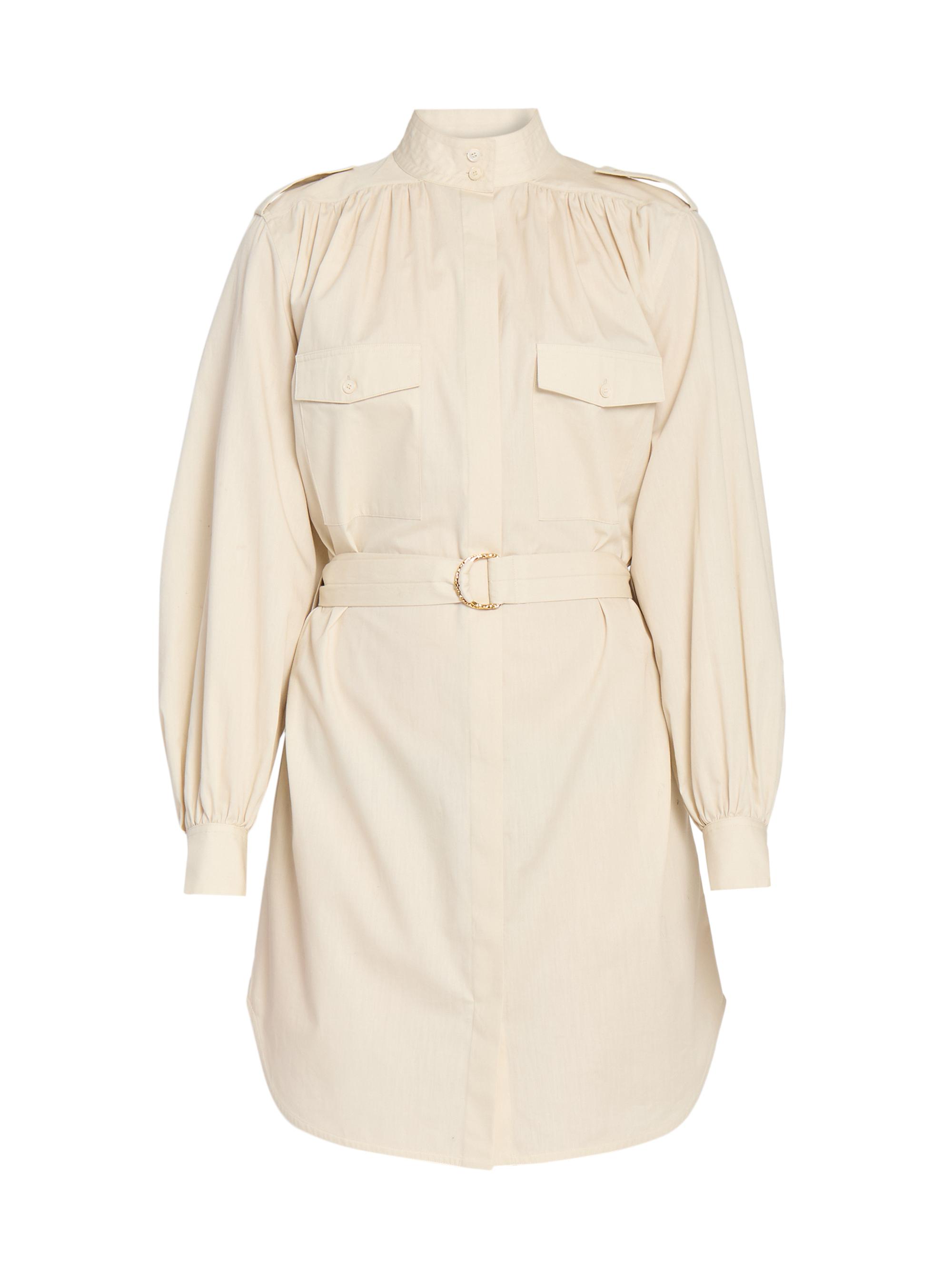 Chloé Women's Belted Cotton Minidress - Secret Brown