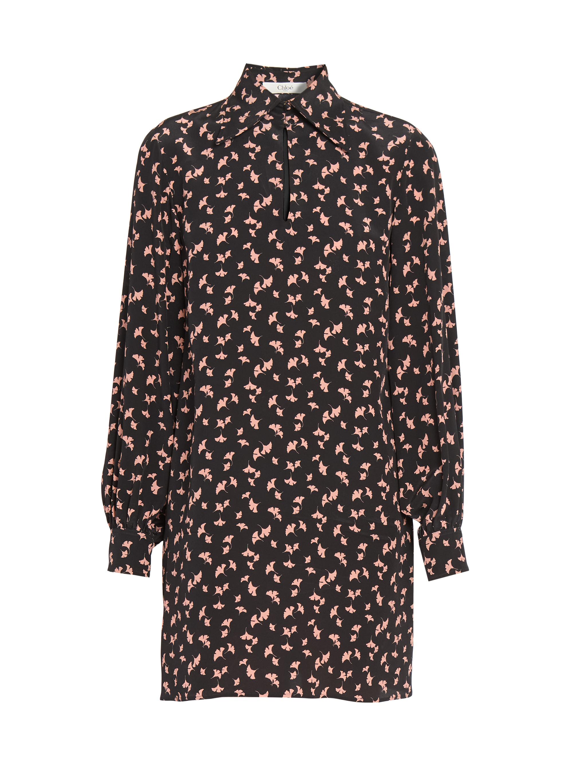 Chloé Women's Printed Silk Minidress - Pearl Blush