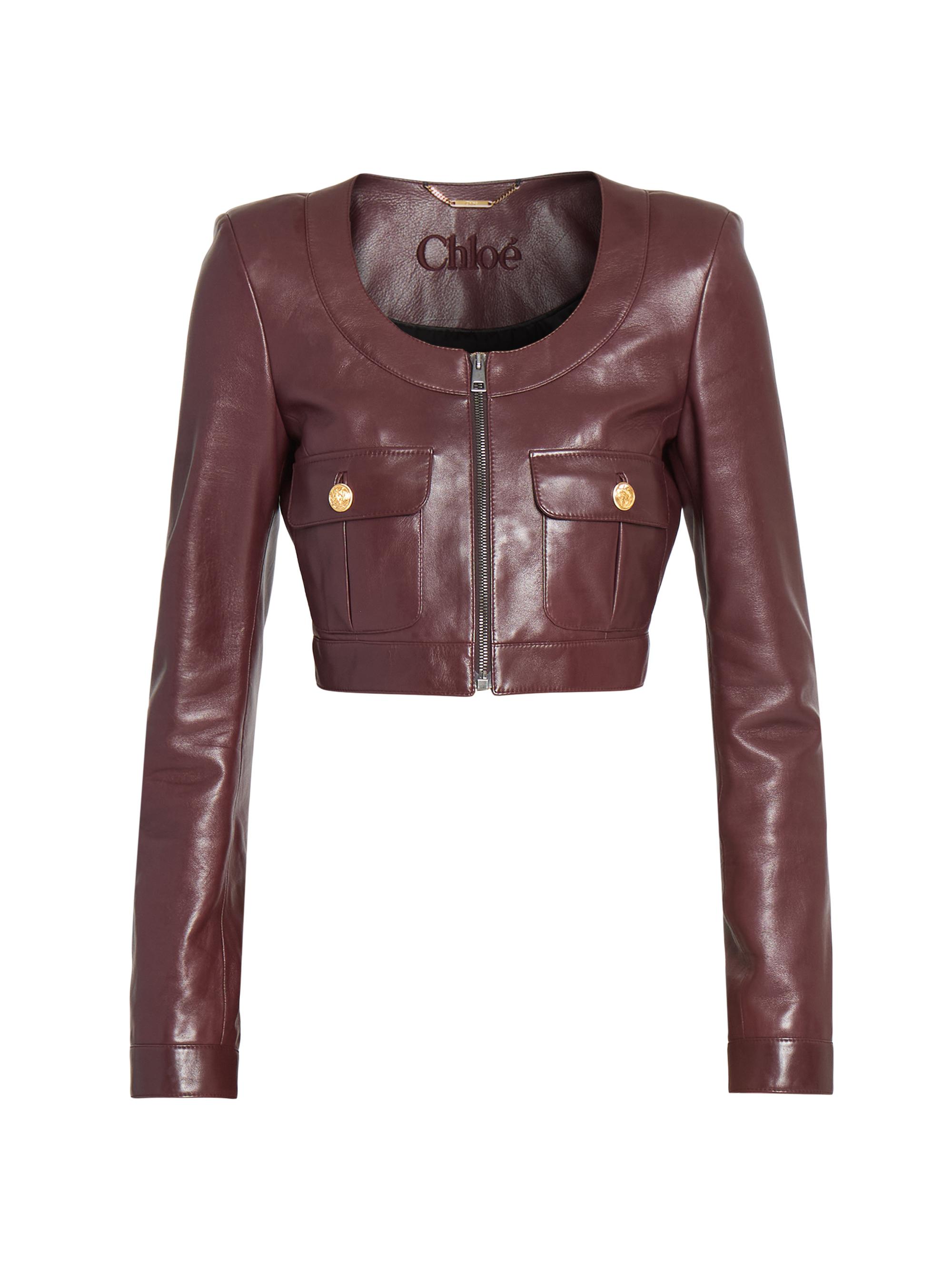 Chloé Leather Crop Jacket | Saks Fifth Avenue