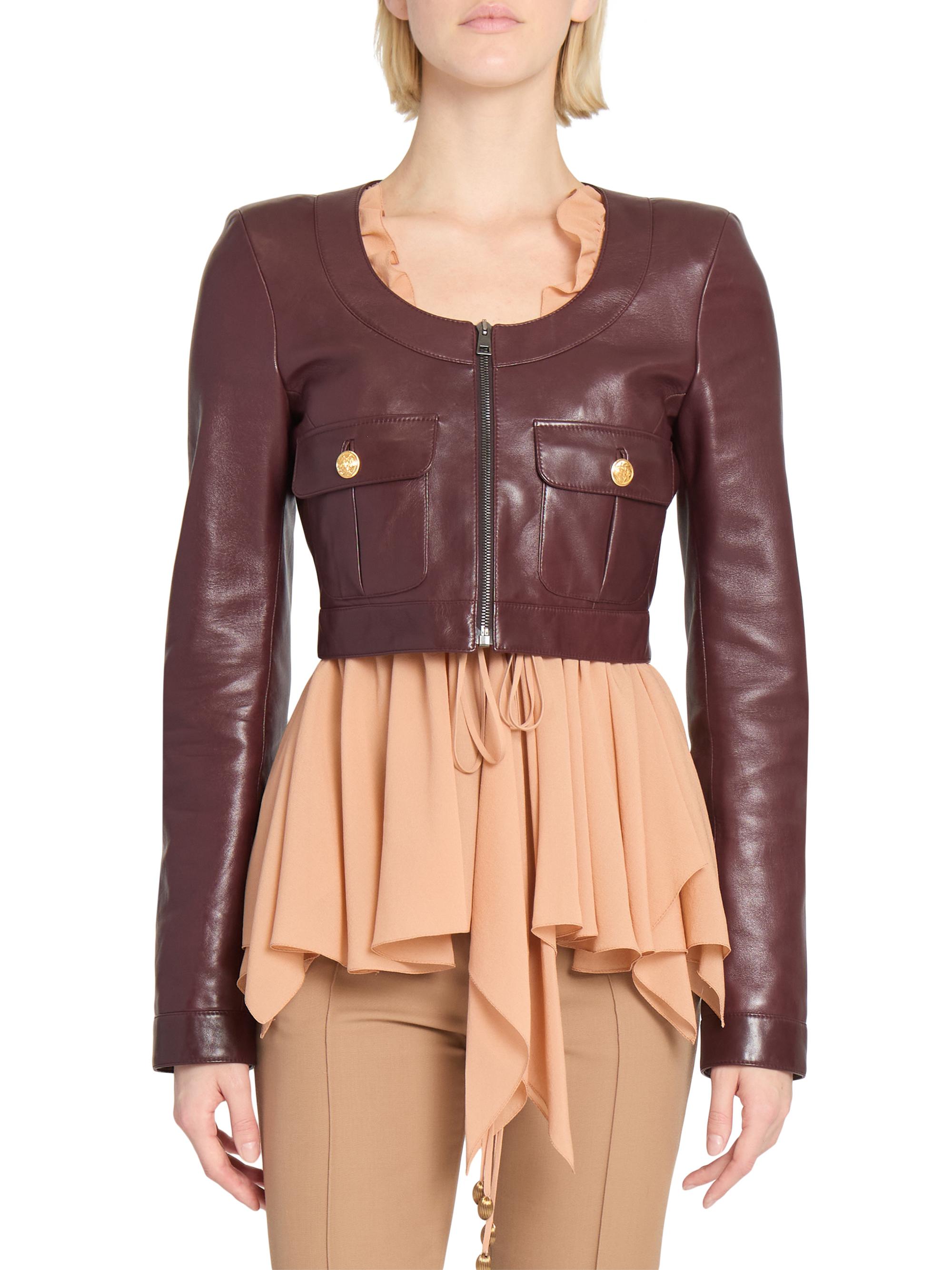 Chloé Leather Crop Jacket | Saks Fifth Avenue