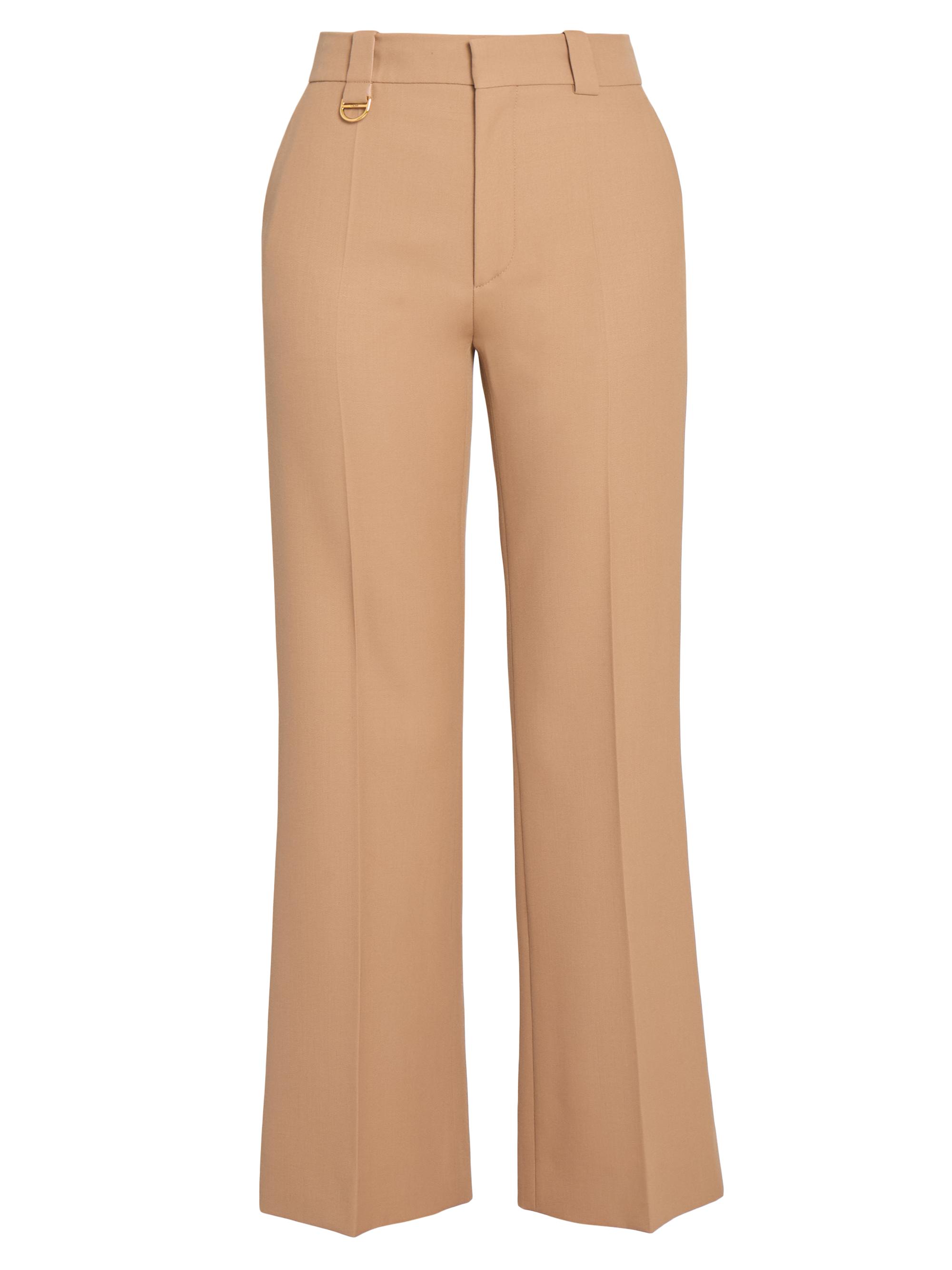 Chloé Houndstooth Wool-Blend Tweed Wide-Leg Pants | Saks