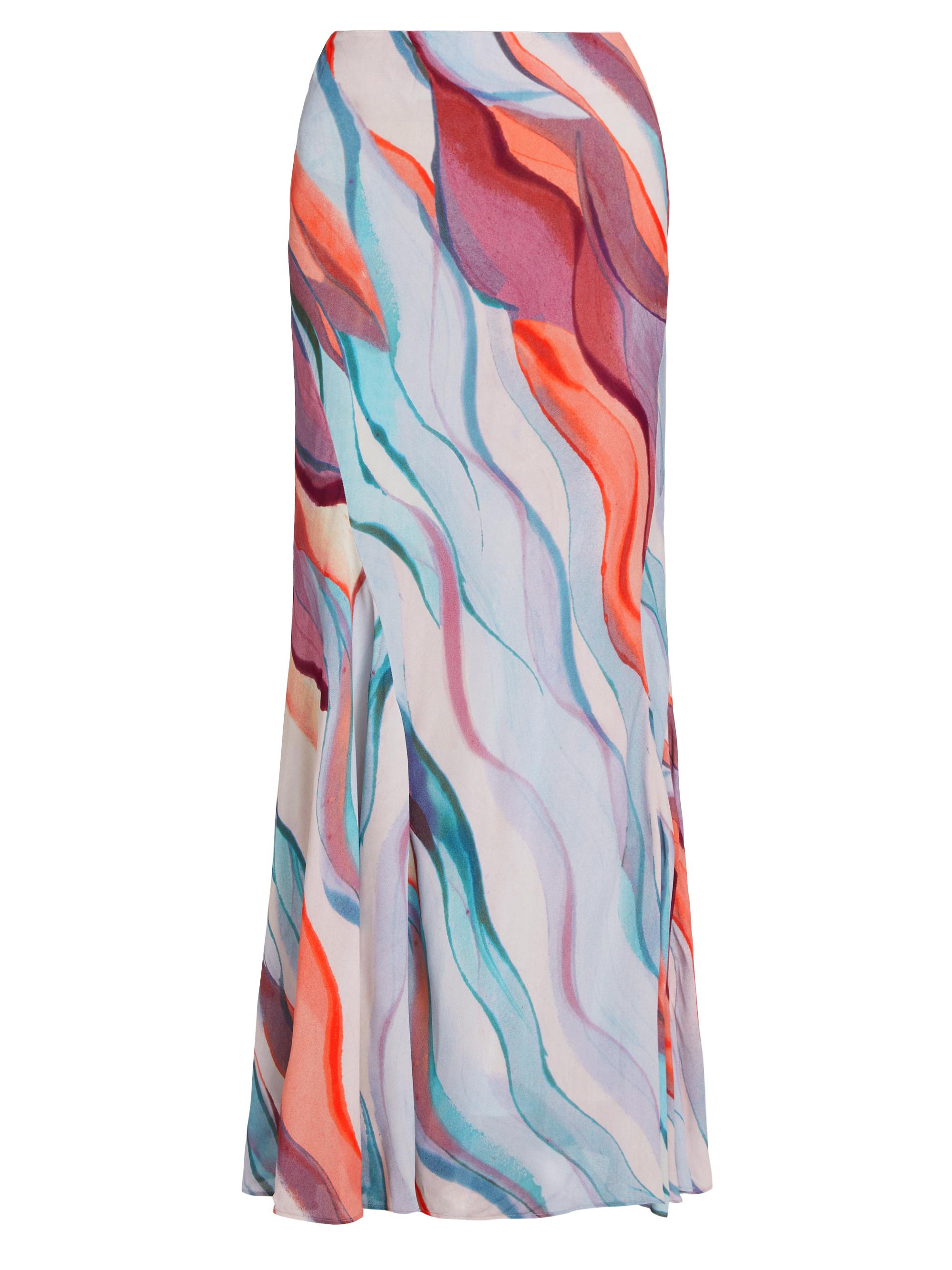 Derek Lam 10 Crosby Women's Paulette Watercolor Maxi Skirt - Dusk