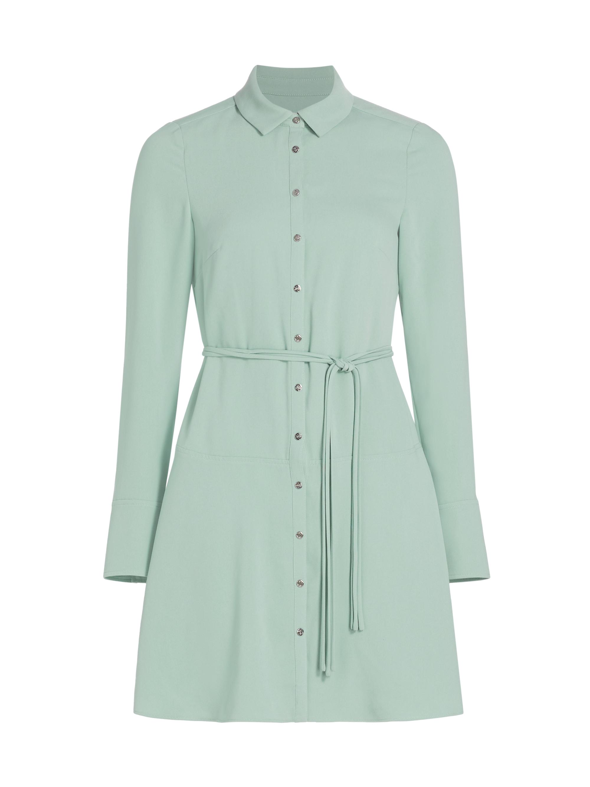 Derek Lam 10 Crosby Women's Angie Belted Shirtdress - Dusty Teal