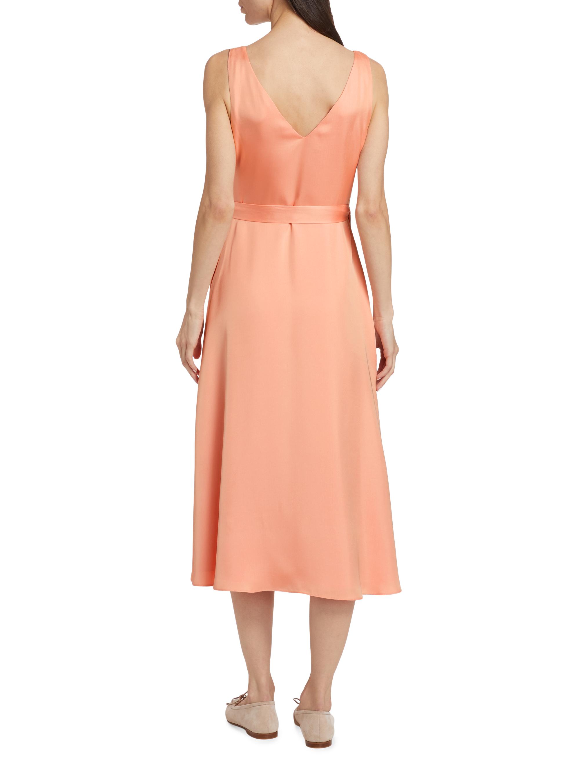Derek Lam 10 Crosby Women's Kathleen Satin Sleeveless Wrap Midi-Dress - Sunset Sherbert | Thumbnail 5