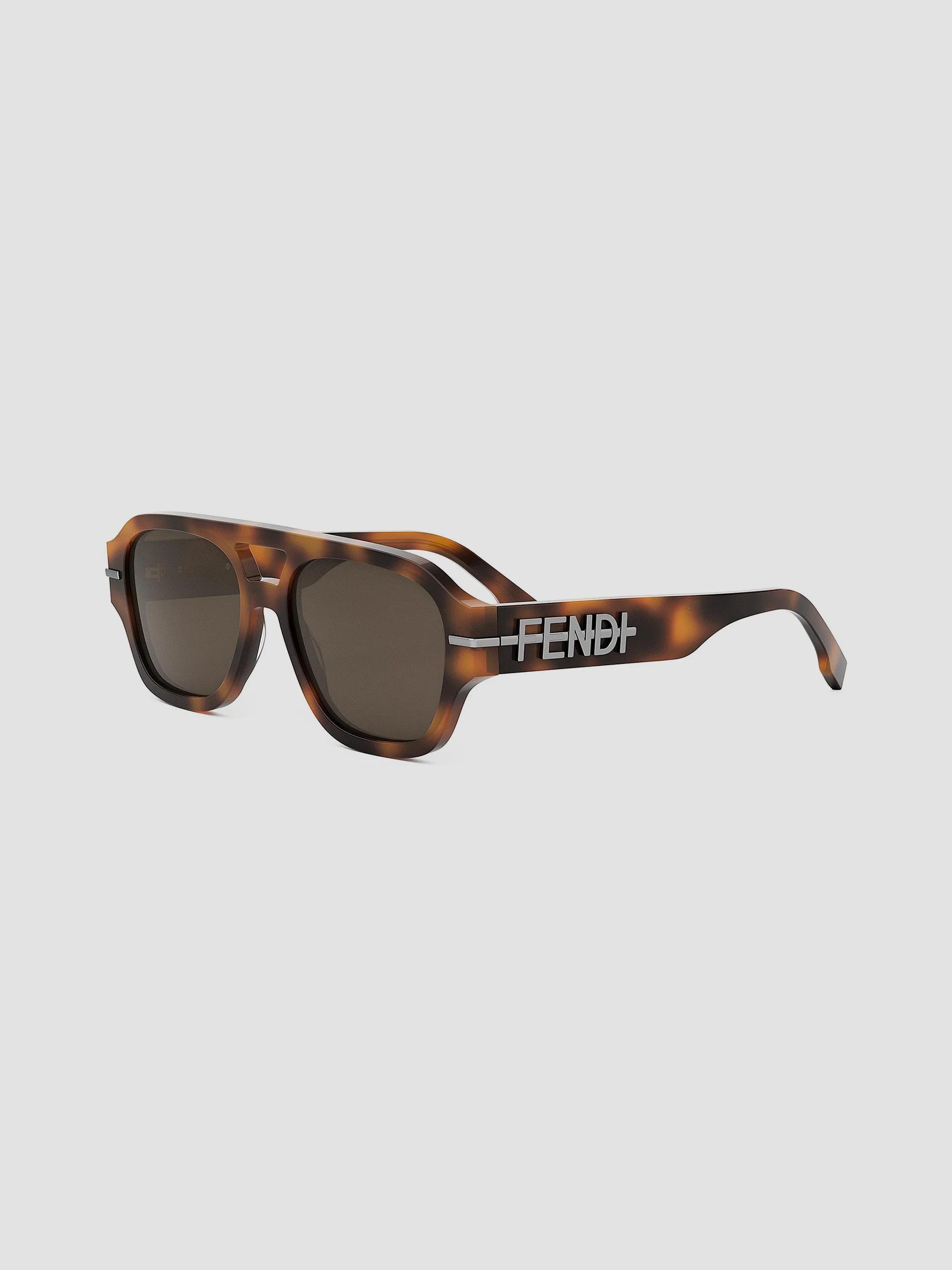 Fendi Signature 53MM Rectangular Sunglasses | Saks Fifth Avenue