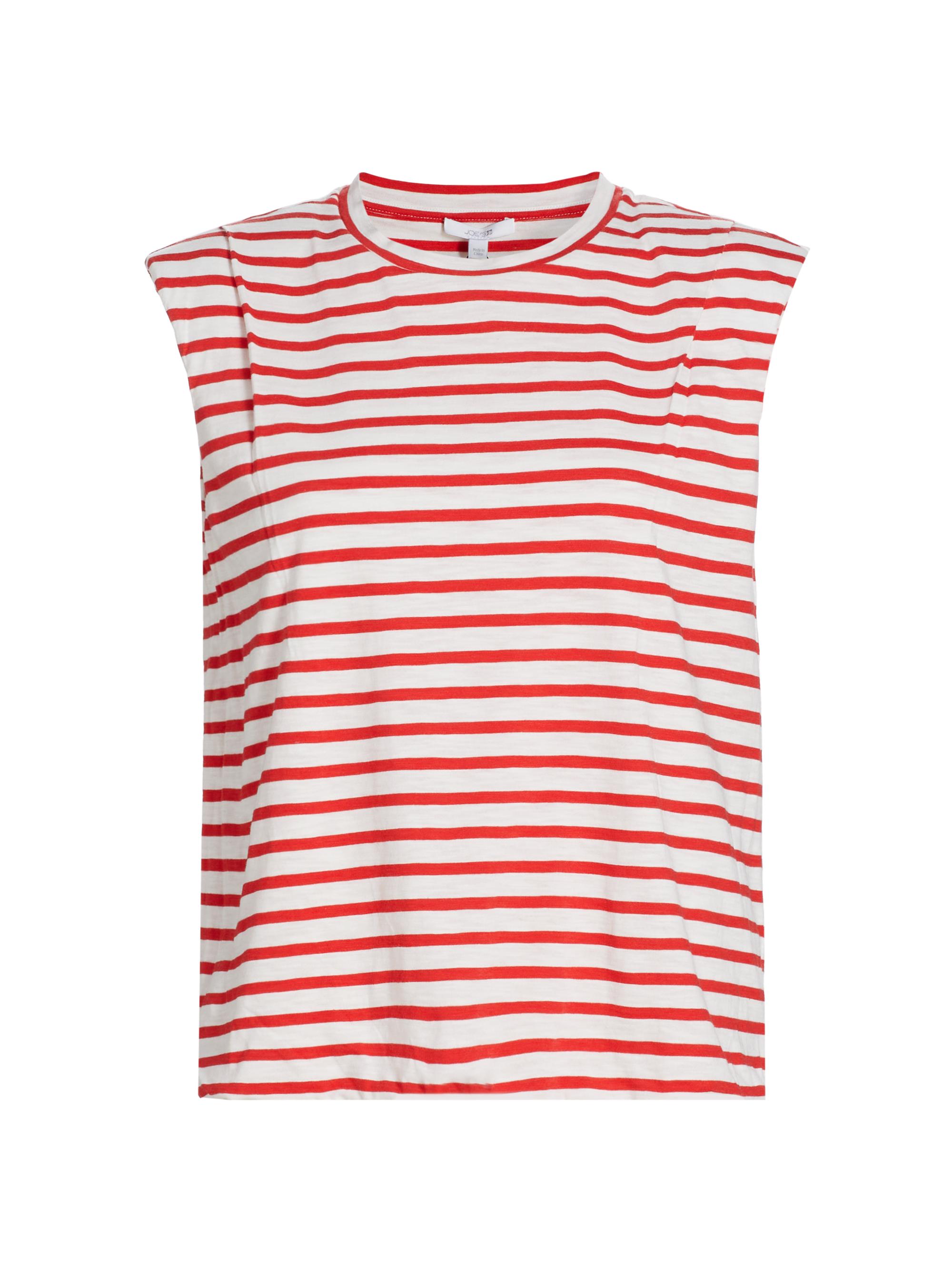 Joe's Jeans Women's Arden Stripe Cotton-Blend Top - White Poppy Red