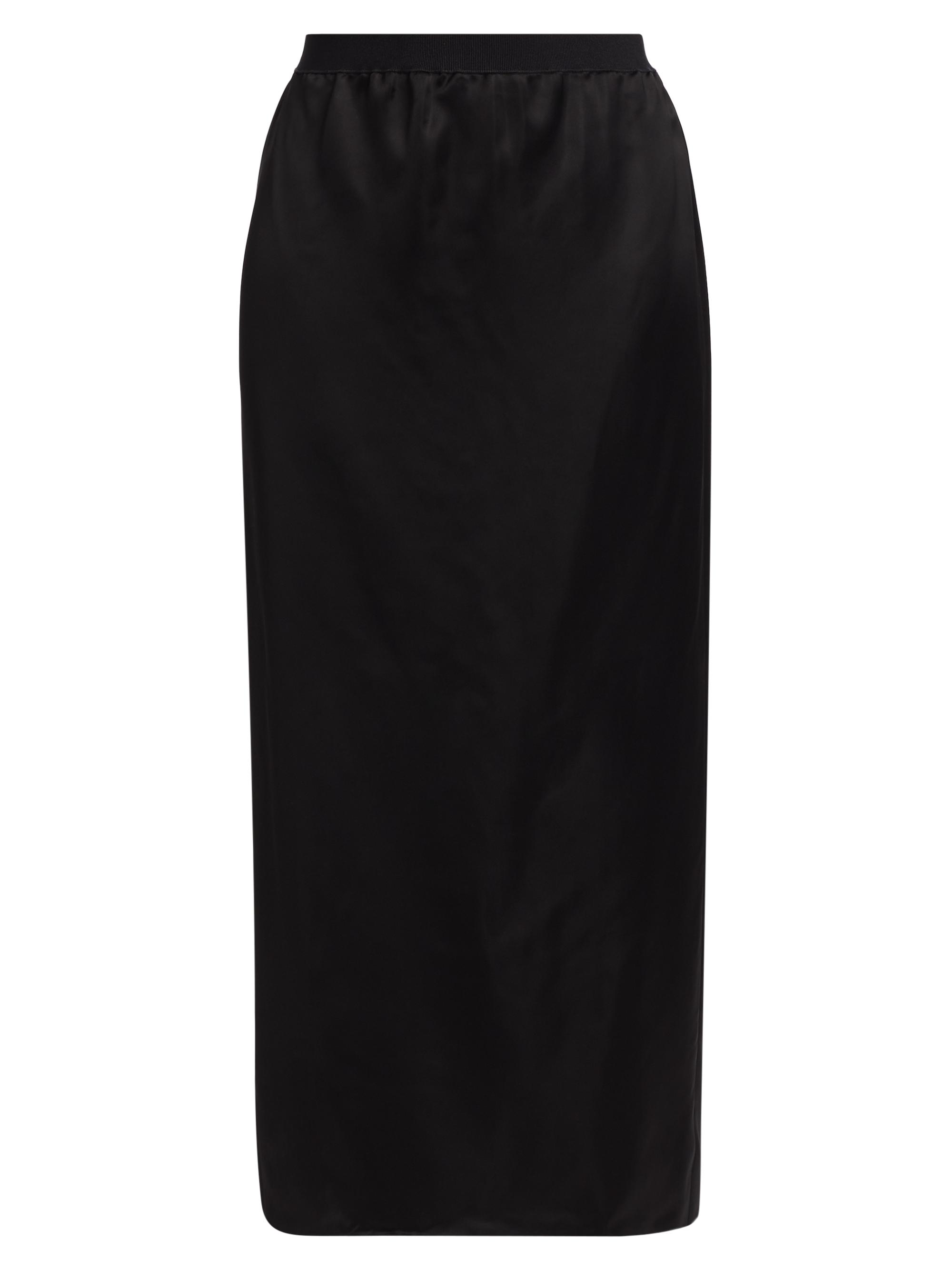 WARDROBE.NYC Women's Slip Midi-Skirt - Black