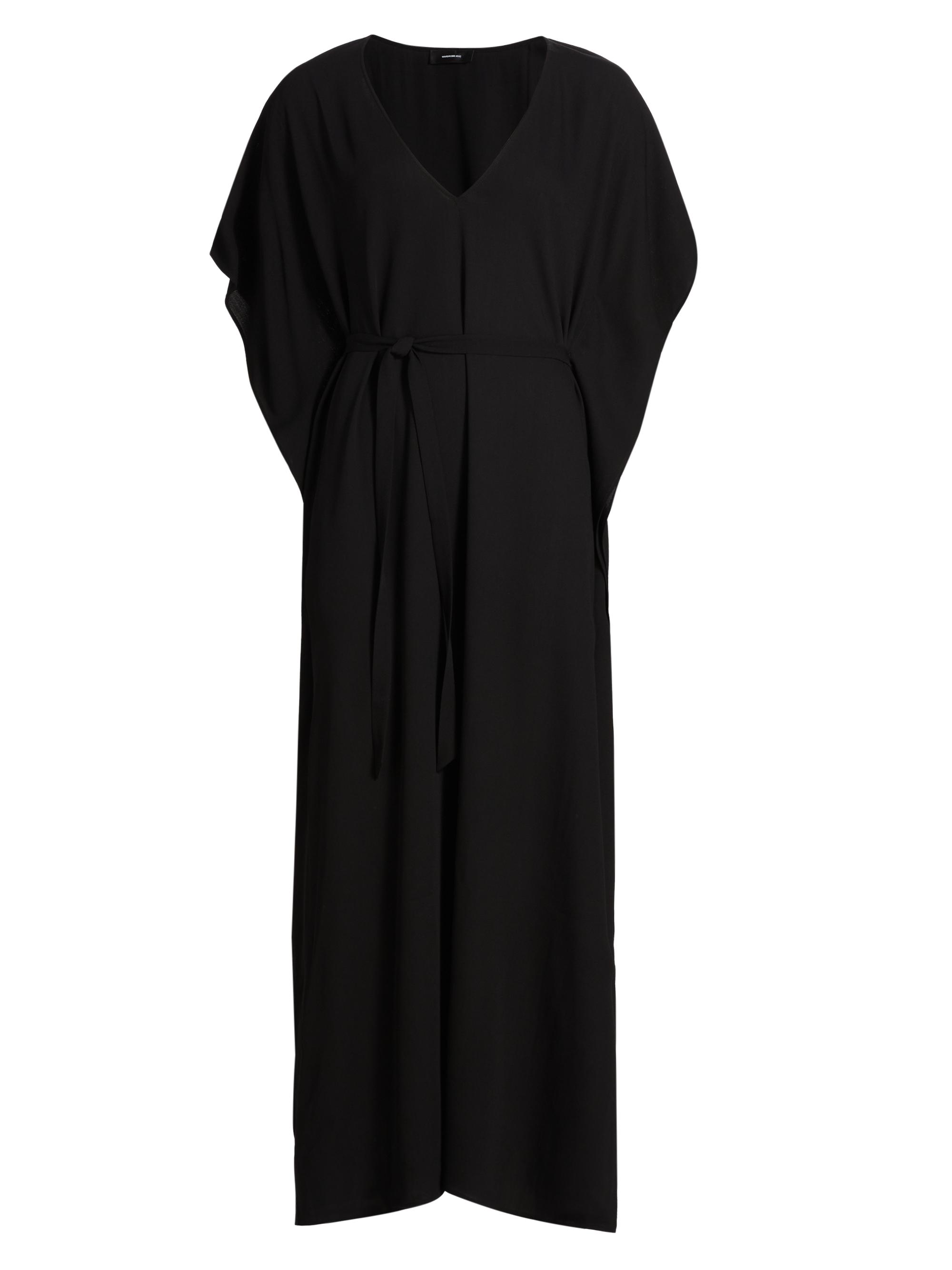 WARDROBE.NYC Women's Wool-Blend Kaftan Maxi Dress - Black