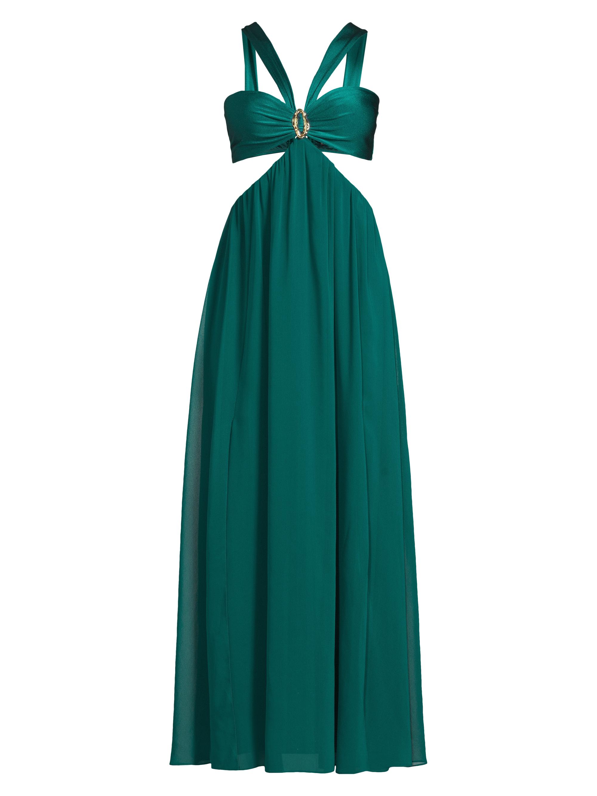 PatBO Women's Piscina Chiffon Cut-Out Cover-Up Dress - Galapagos