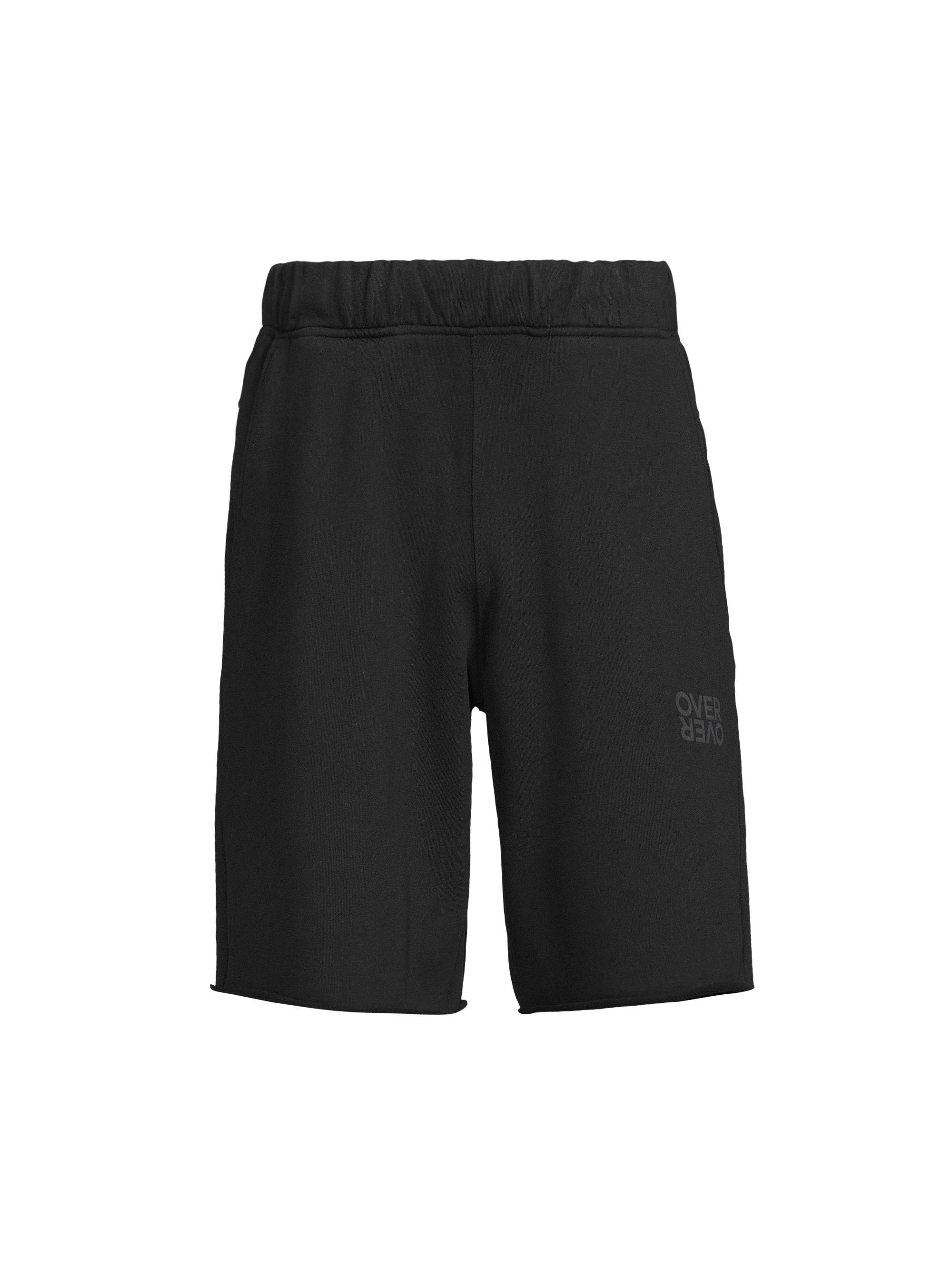 OVER OVER Men's Easy Logo Sweat Shorts - Black