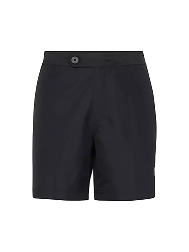 Swim Shorts with Tabbed Waistband and Waist Tabs