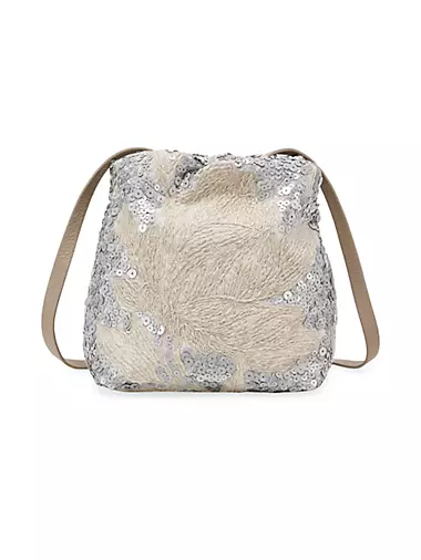 Magnolia Embroidery Bucket Bag