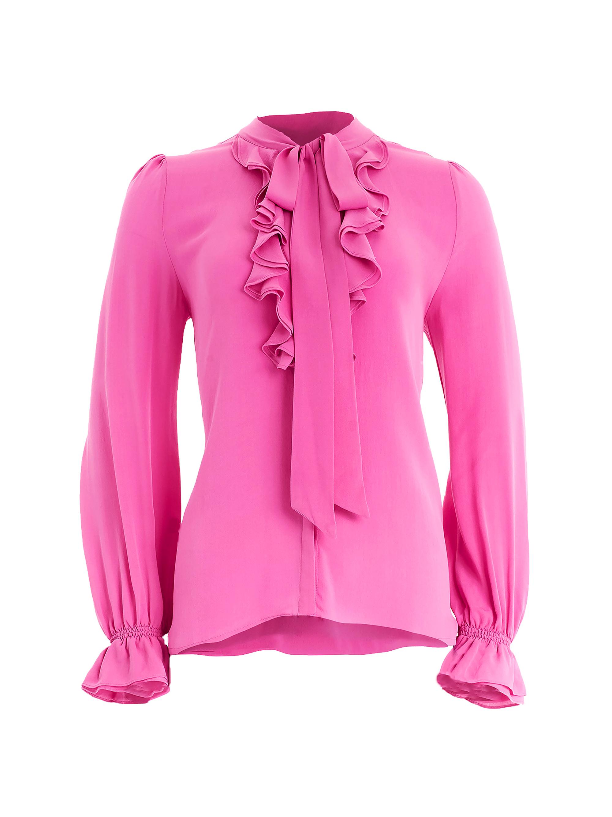 Secret Mission Women's Bowery Sara Ruffled Blouse - Fuchsia