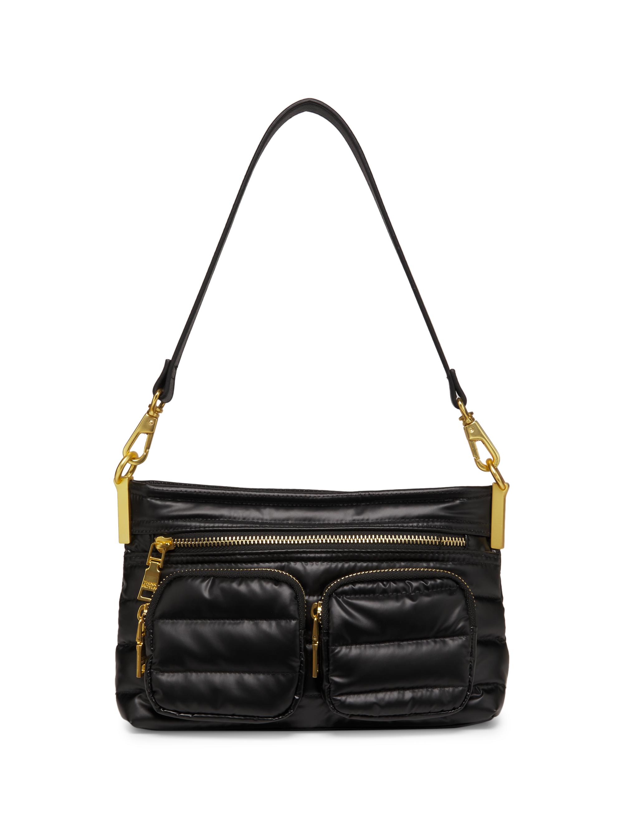 Think Royln Women's Double Trouble Quilted Shoulder Bag - Pearl Black