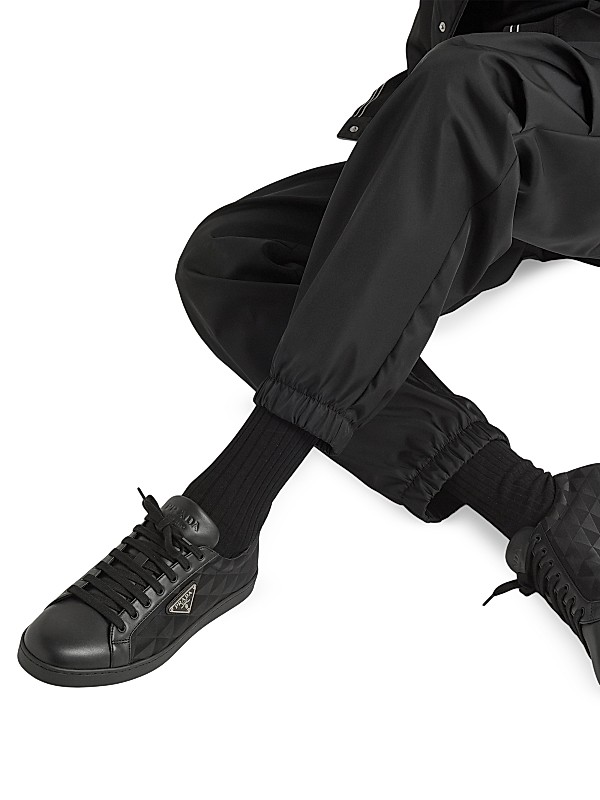 Shop Prada Leather and Re-Nylon Sneakers | Saks Fifth Avenue Shop Prada Leather and Re-Nylon Sneakers | Saks Fifth Avenue
