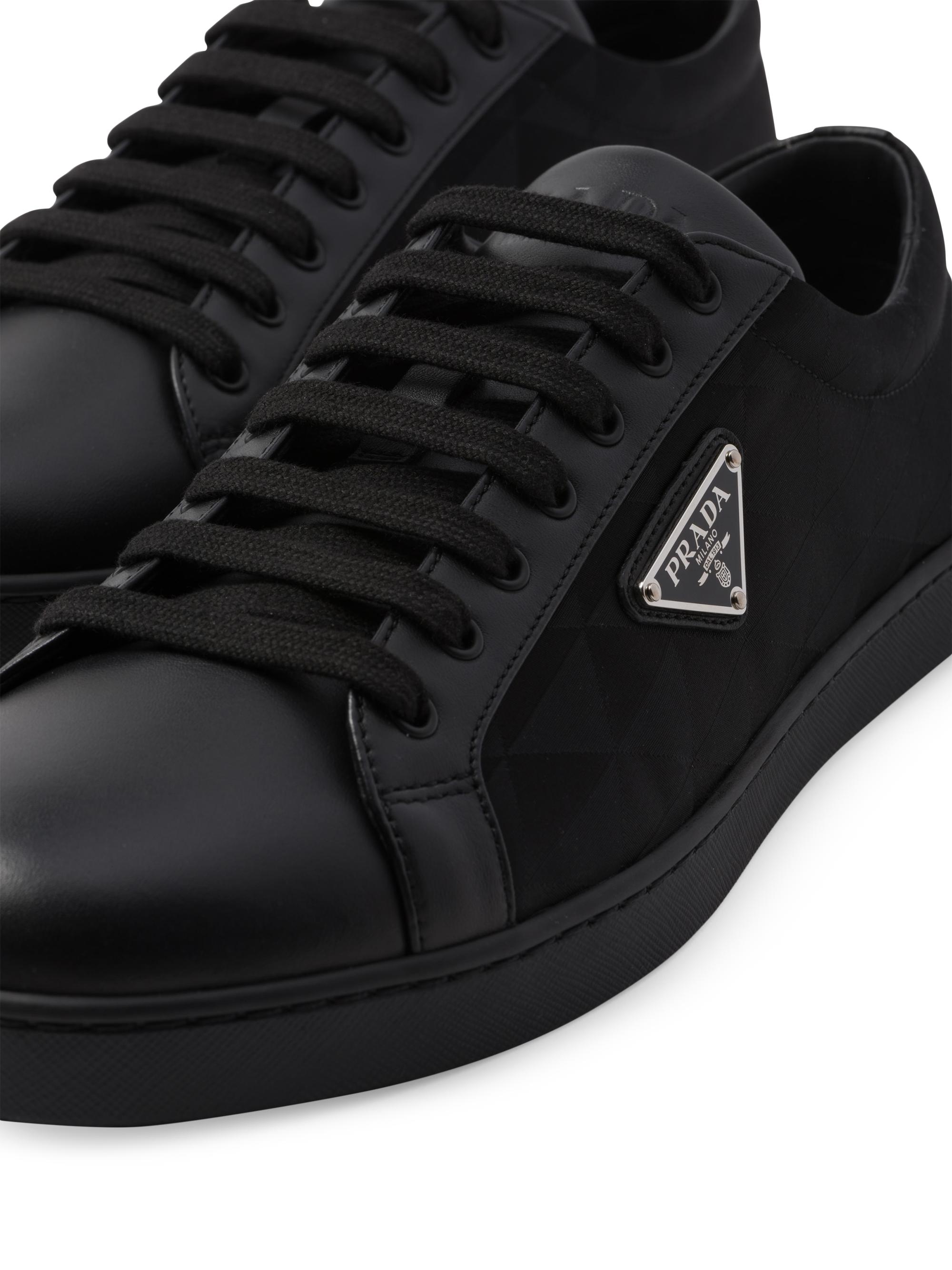 Prada Leather and Re-Nylon Sneakers | Saks Fifth Avenue