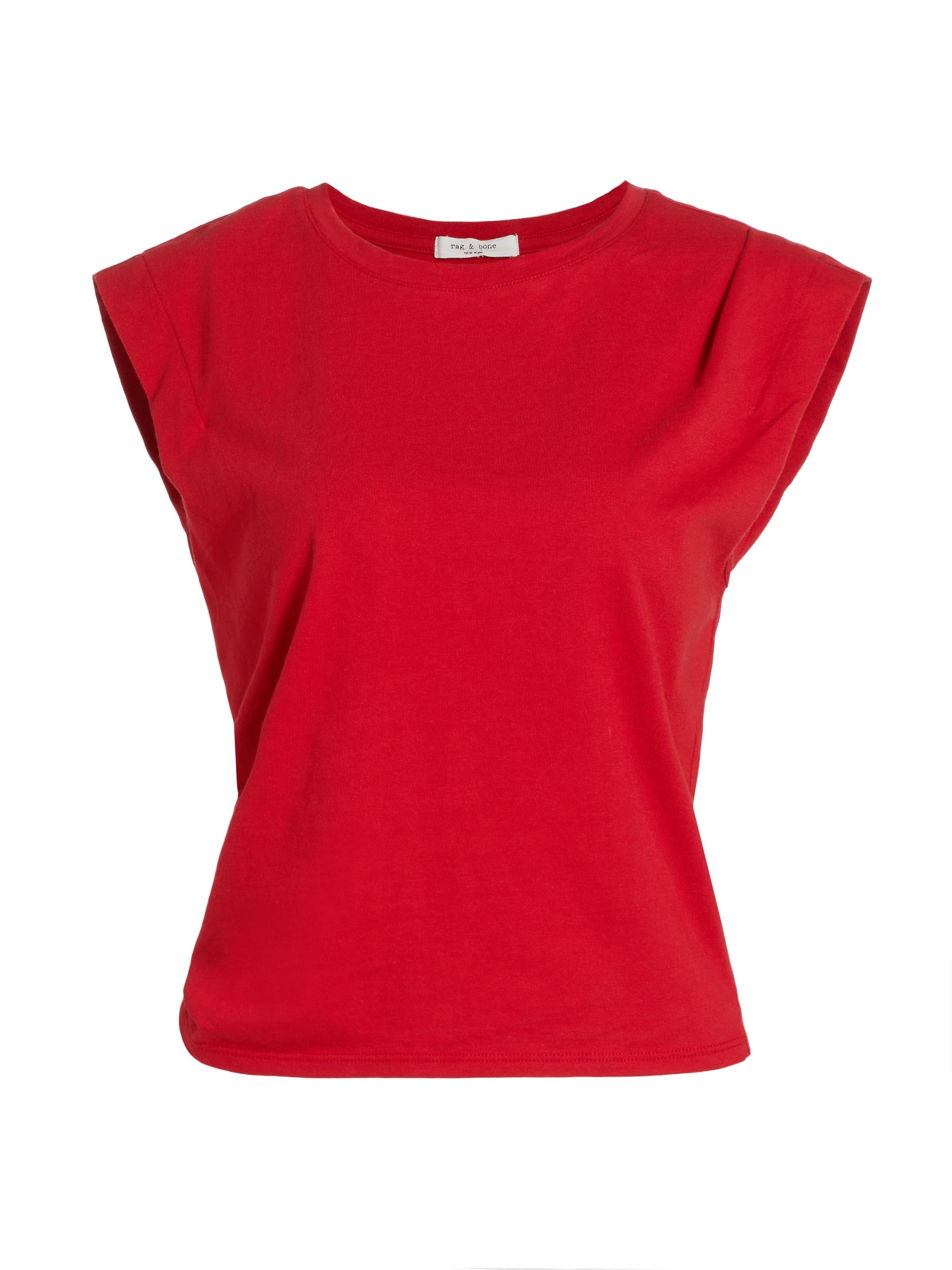 rag & bone Women's Mica Cropped Tank Top - Port Red