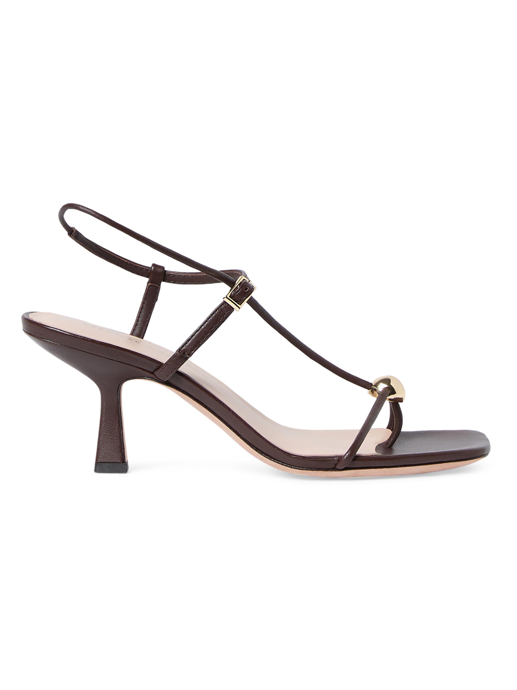 Loeffler Randall Women's Triana 70MM Leather Sandals - Espresso