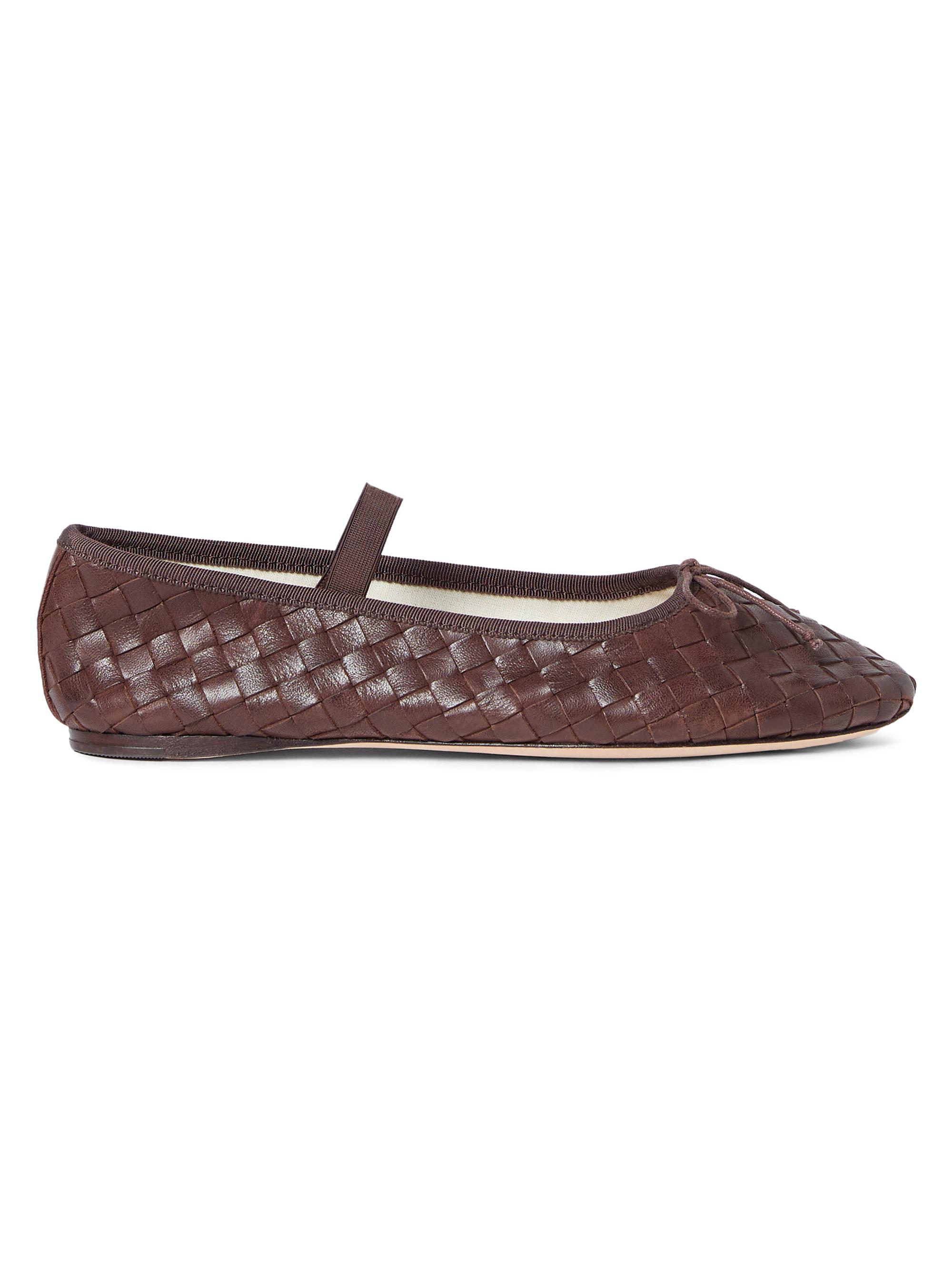 Loeffler Randall Women's Leonie Leather Ballet Flats - Espresso | Thumbnail 6