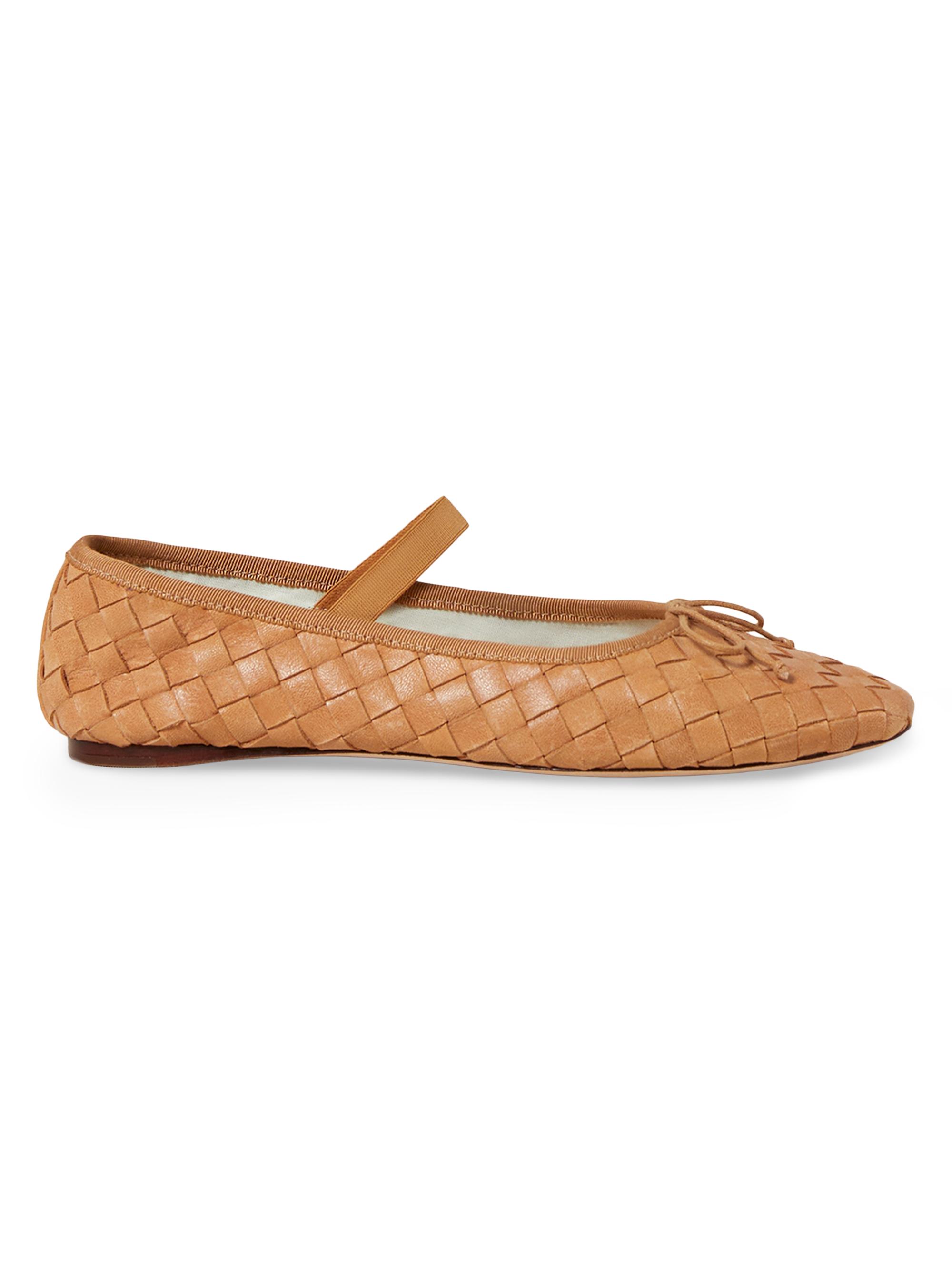 Loeffler Randall Women's Leonie Leather Ballet Flats - Honey