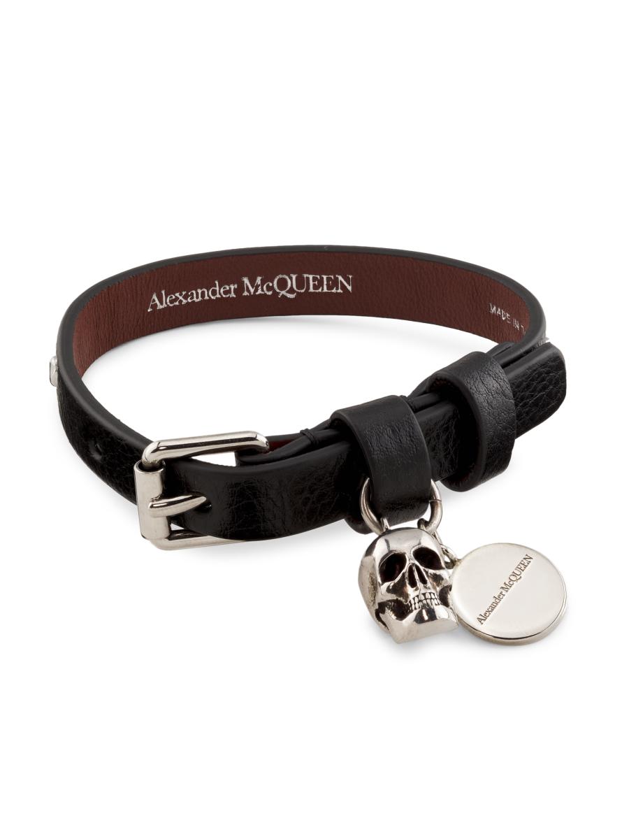M11/113 アレクサンダーマックイーン レザーチョーカー ブレスレット McQueen Studded Leather Wrap Bracelet | Saks Fifth Avenue