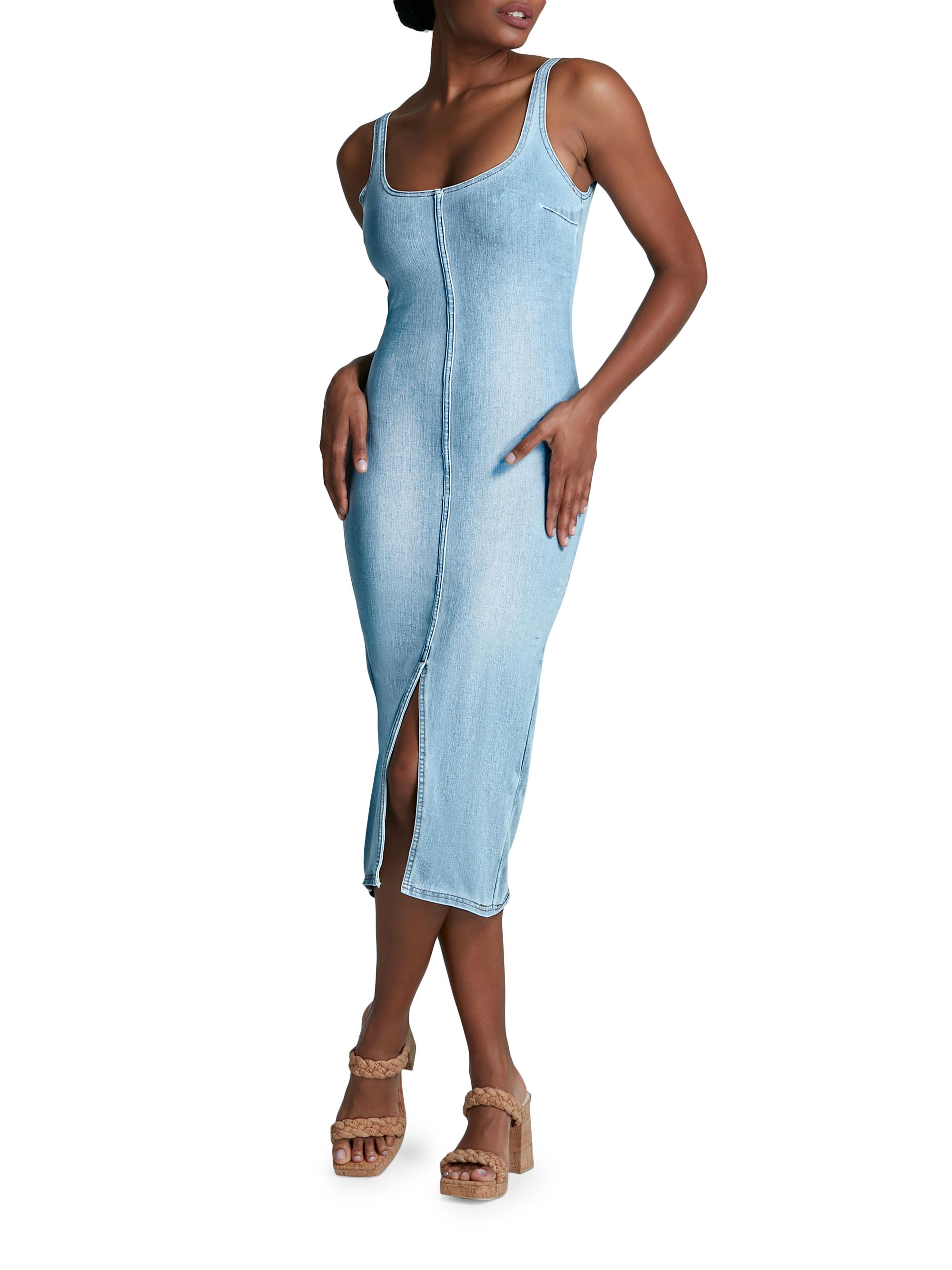 Commando Women's Do It All Denim Midi-Dress - Washed Indigo