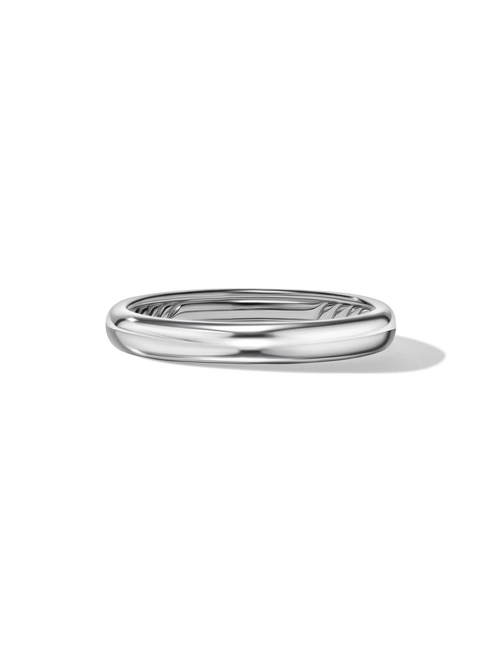 David Yurman Men's Classic Band Ring in 18K White Gold, 3.5MM - Gold