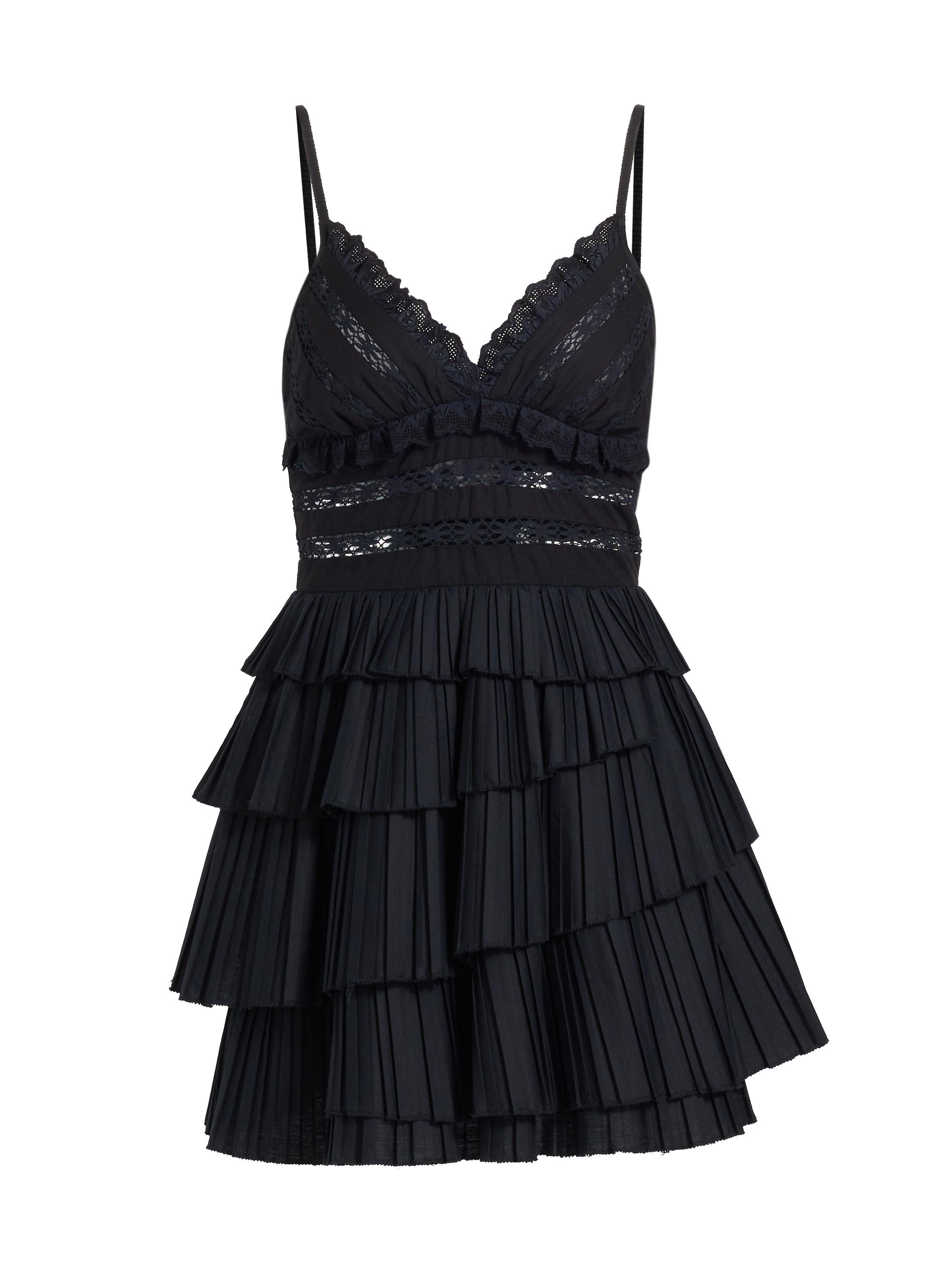 Sea Women's Antonina Cotton-Blend Ruffled Minidress - Black