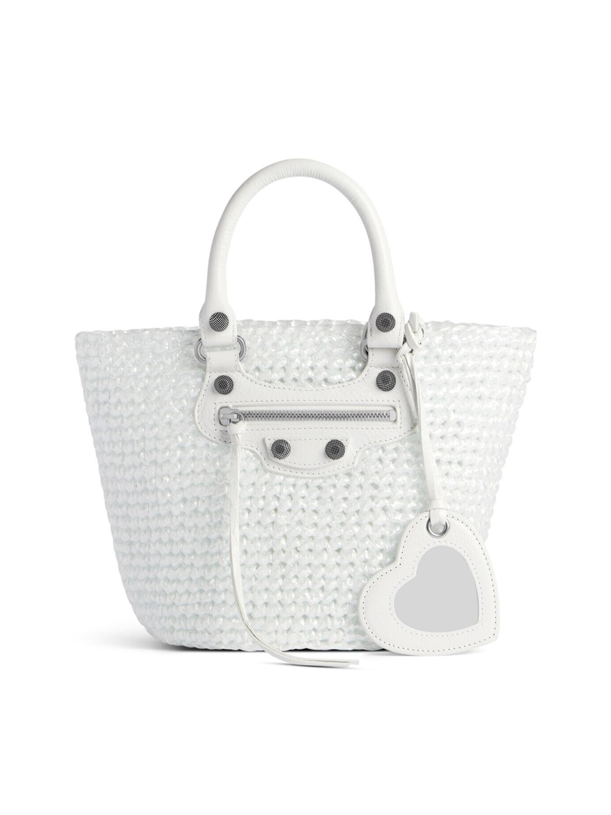 Balenciaga Women's Le Cagole  Panier Tote Bag - White