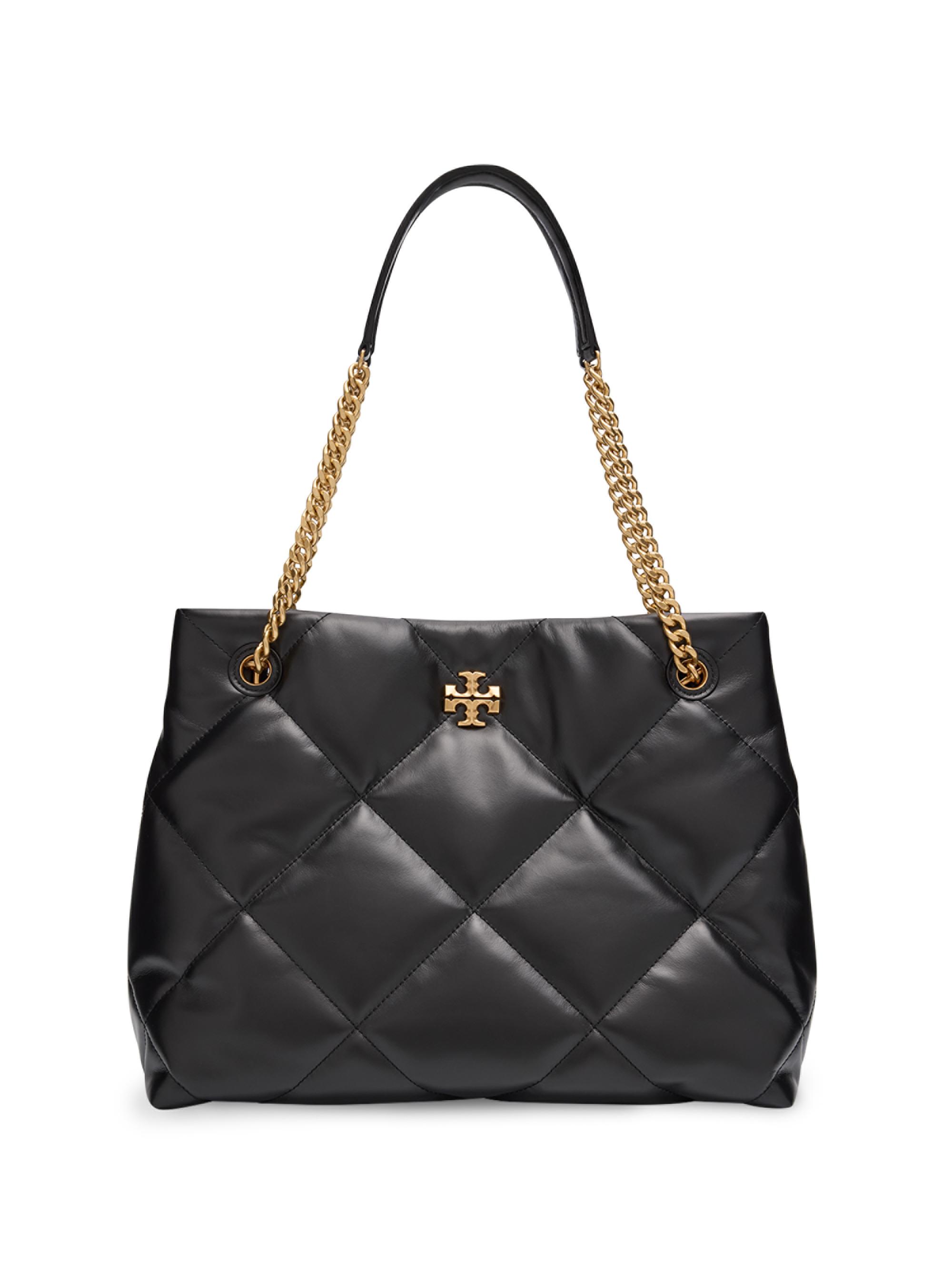 Tory Burch Women's Kira Diamond-Quilted Leather Tote Bag - Black