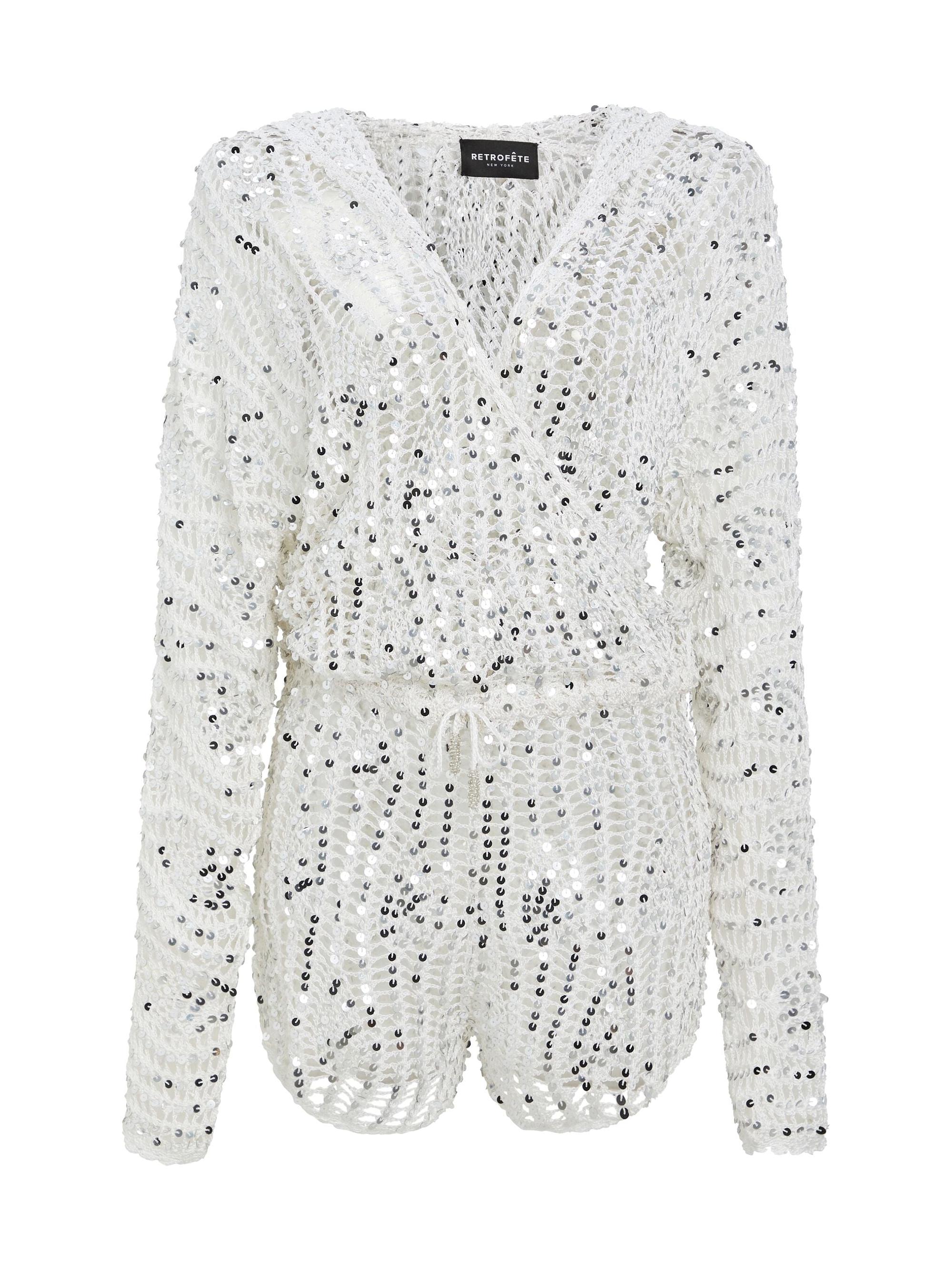 Retrofête Women's Meadow Romper - White Silver