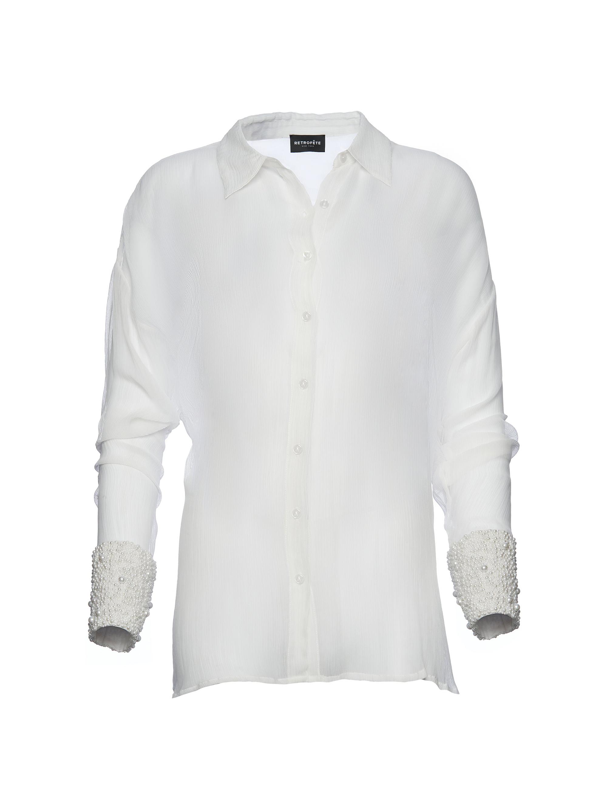 Retrofête Women's Irving Shirt - White Pearl