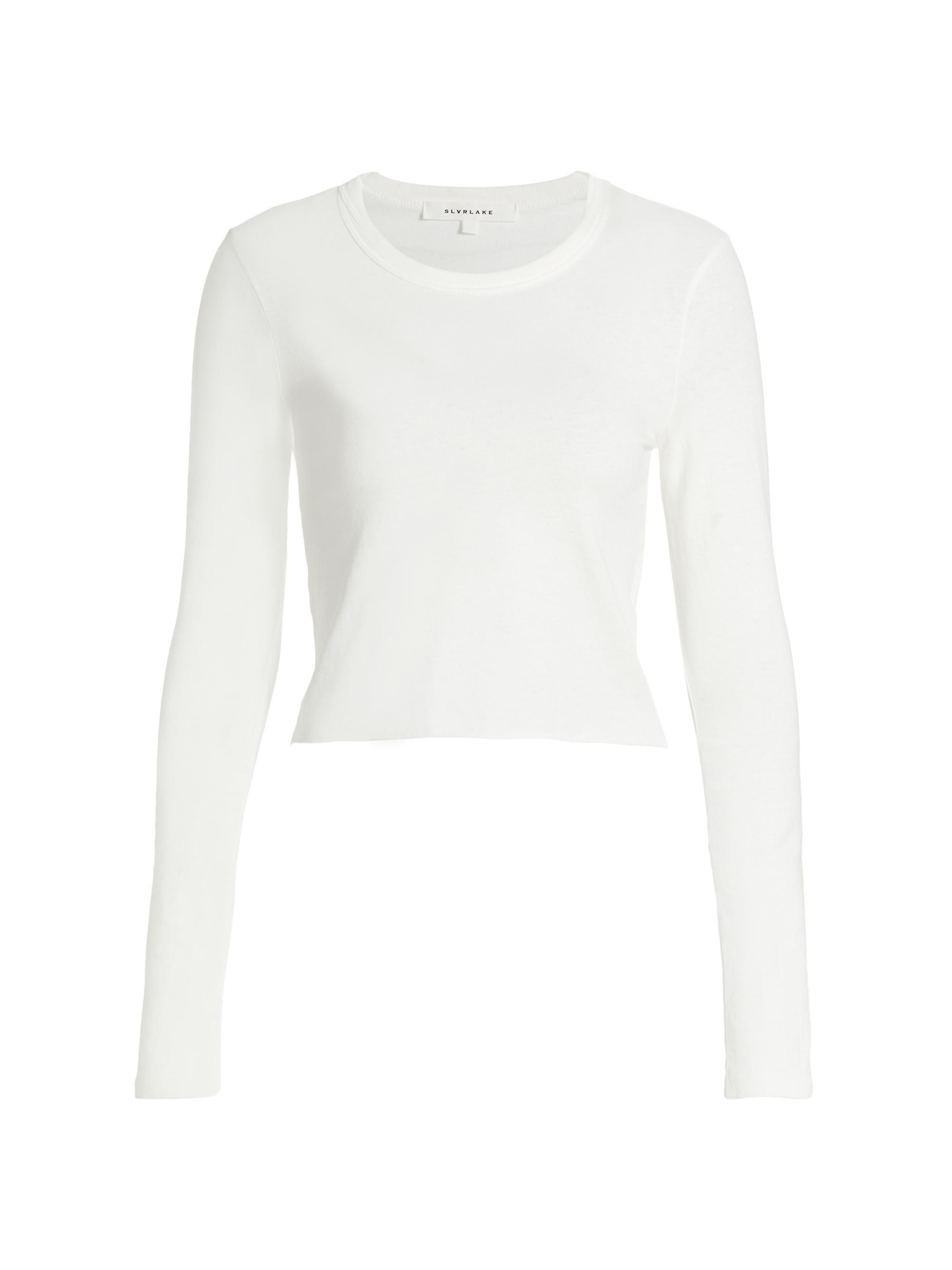 SLVRLAKE Women's Cotton Baby-Fit Tee - Natural White