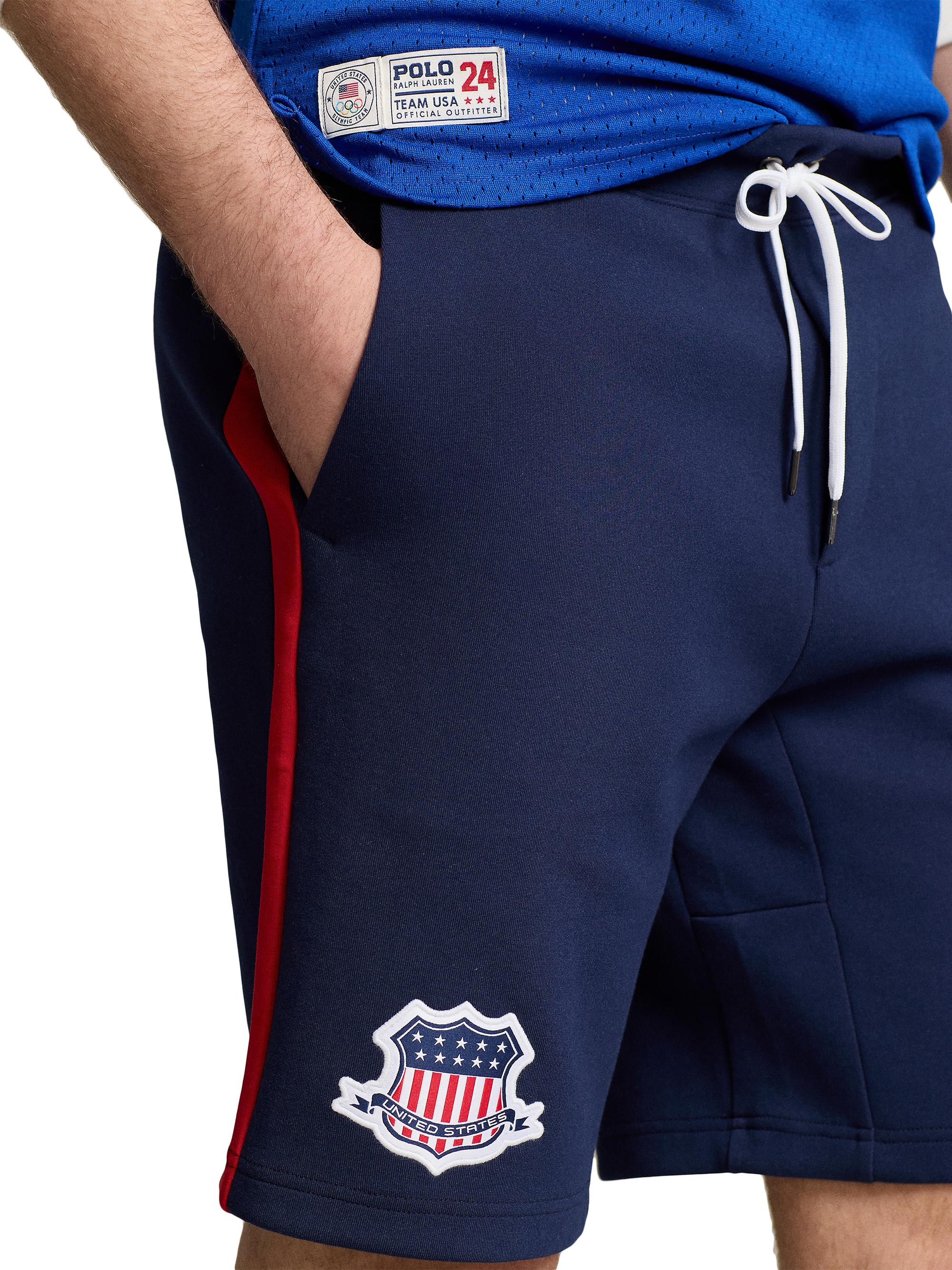 Polo Ralph Lauren Double-Knit Shield Patch Athletic Shorts | Saks