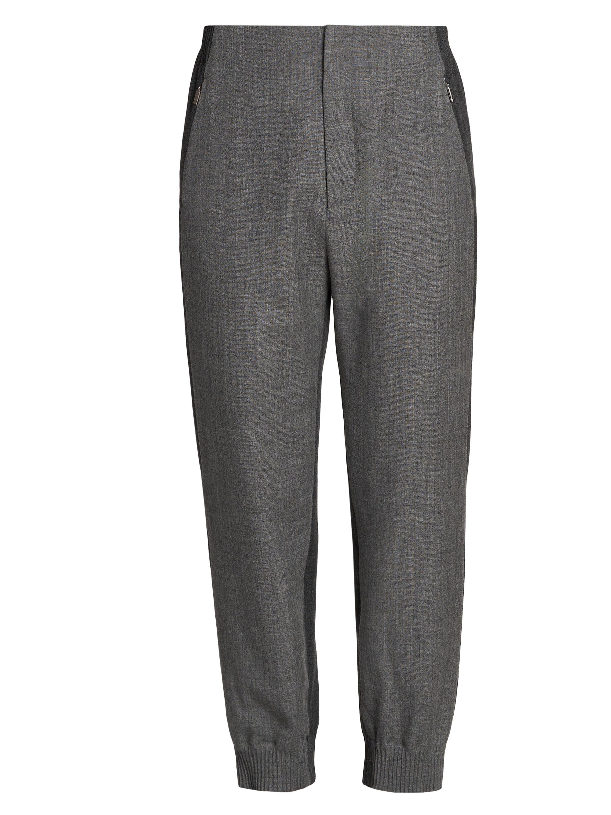 Thom Browne Men's Wool Track Pants Grey