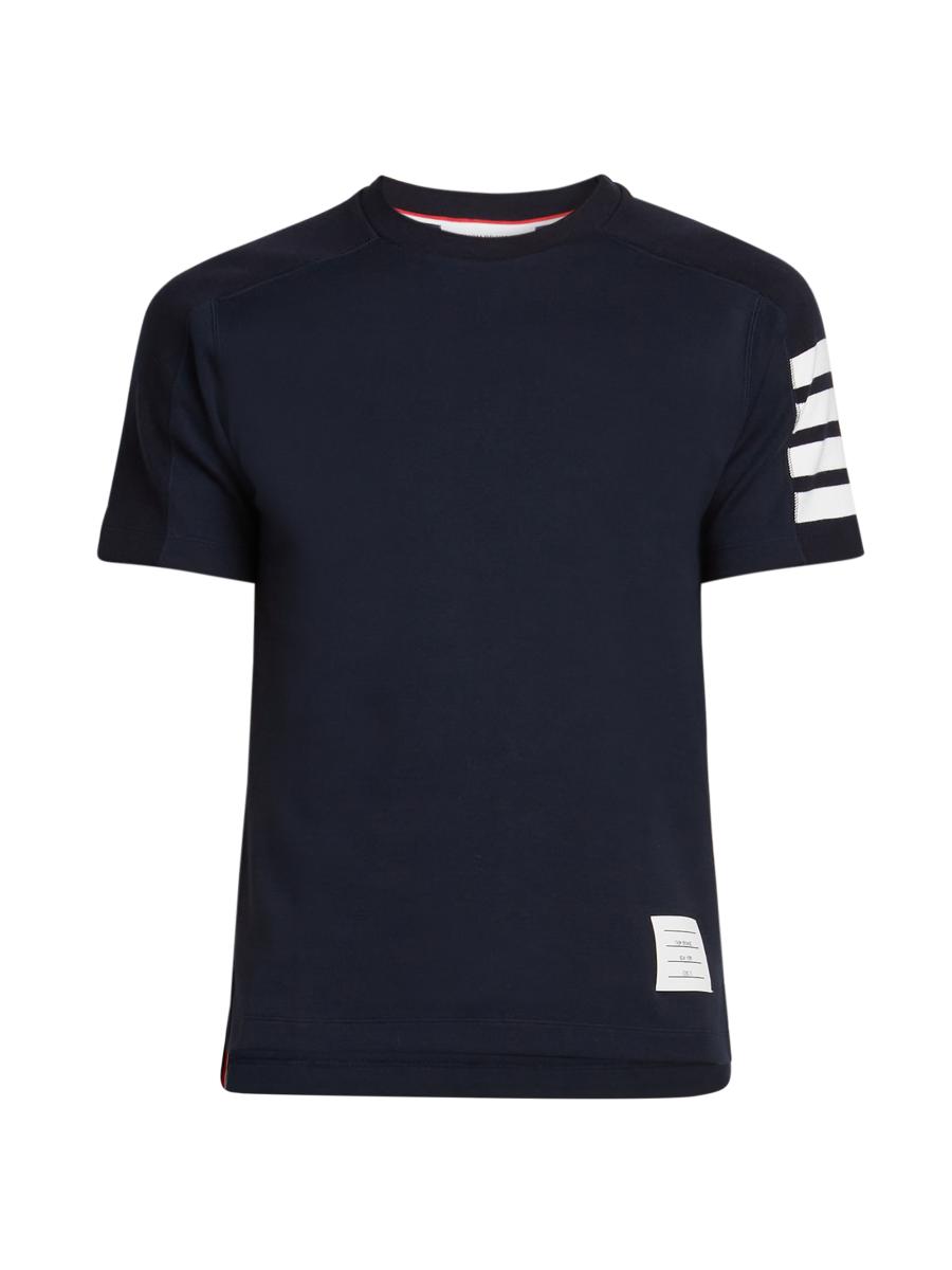 Thom Browne Cotton 4-Bar Stripe T-Shirt | Saks Fifth Avenue