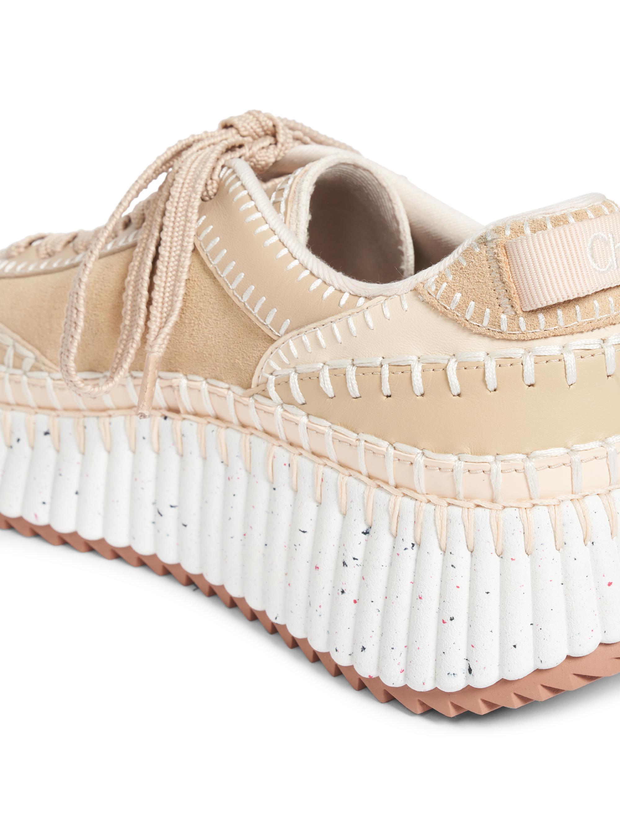 Chloé Nama Suede & Leather Low-Top Sneakers | Saks Fifth Avenue