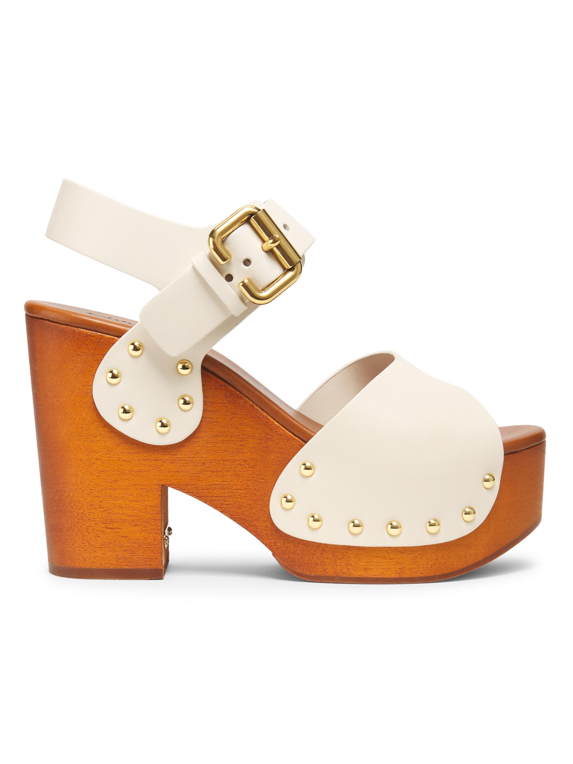 Chloé Women's Jeannette Leather Clogs - Eggshell