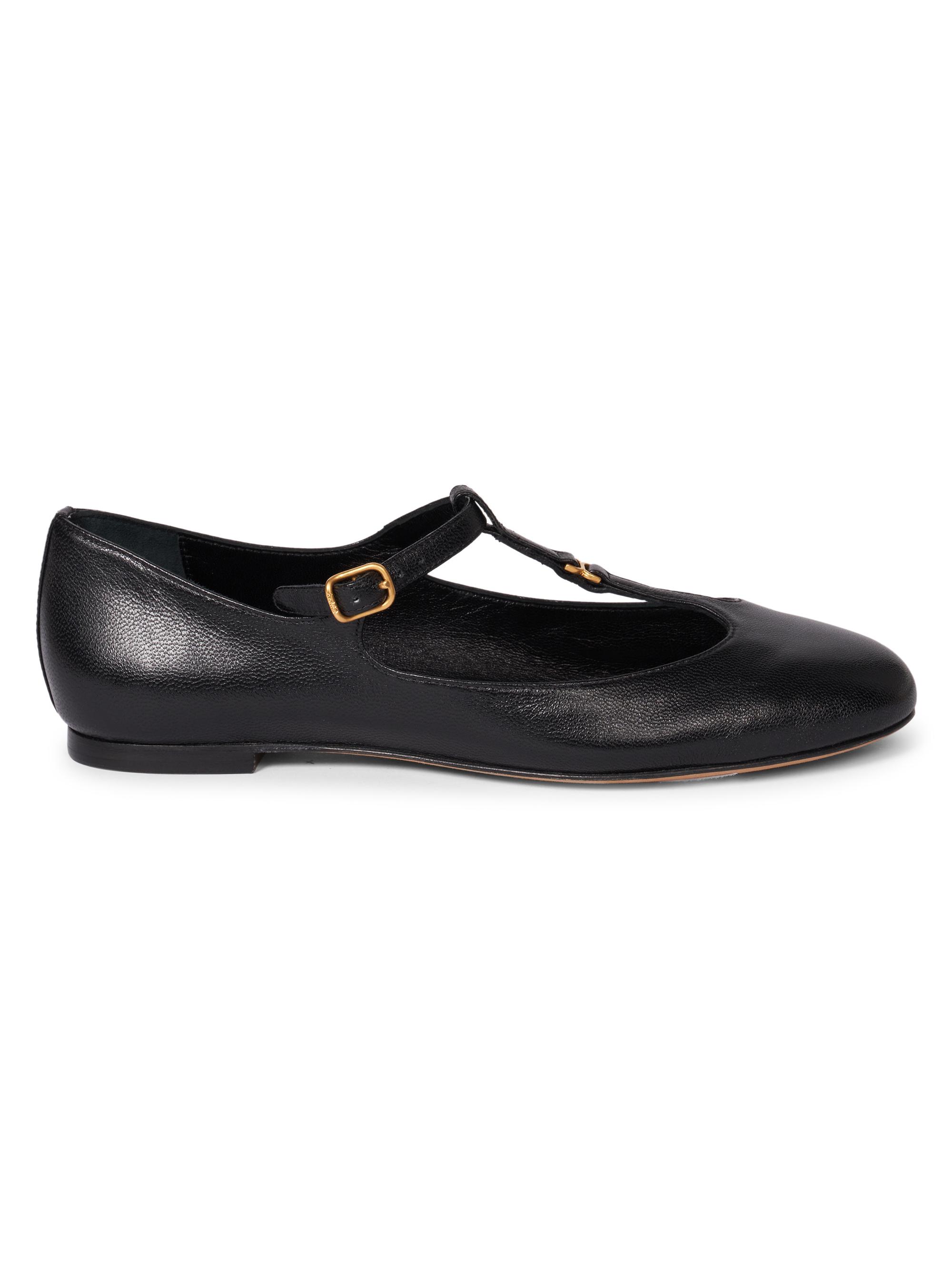 Chloé Women's Marcie Leather Ballerina Flats - Black